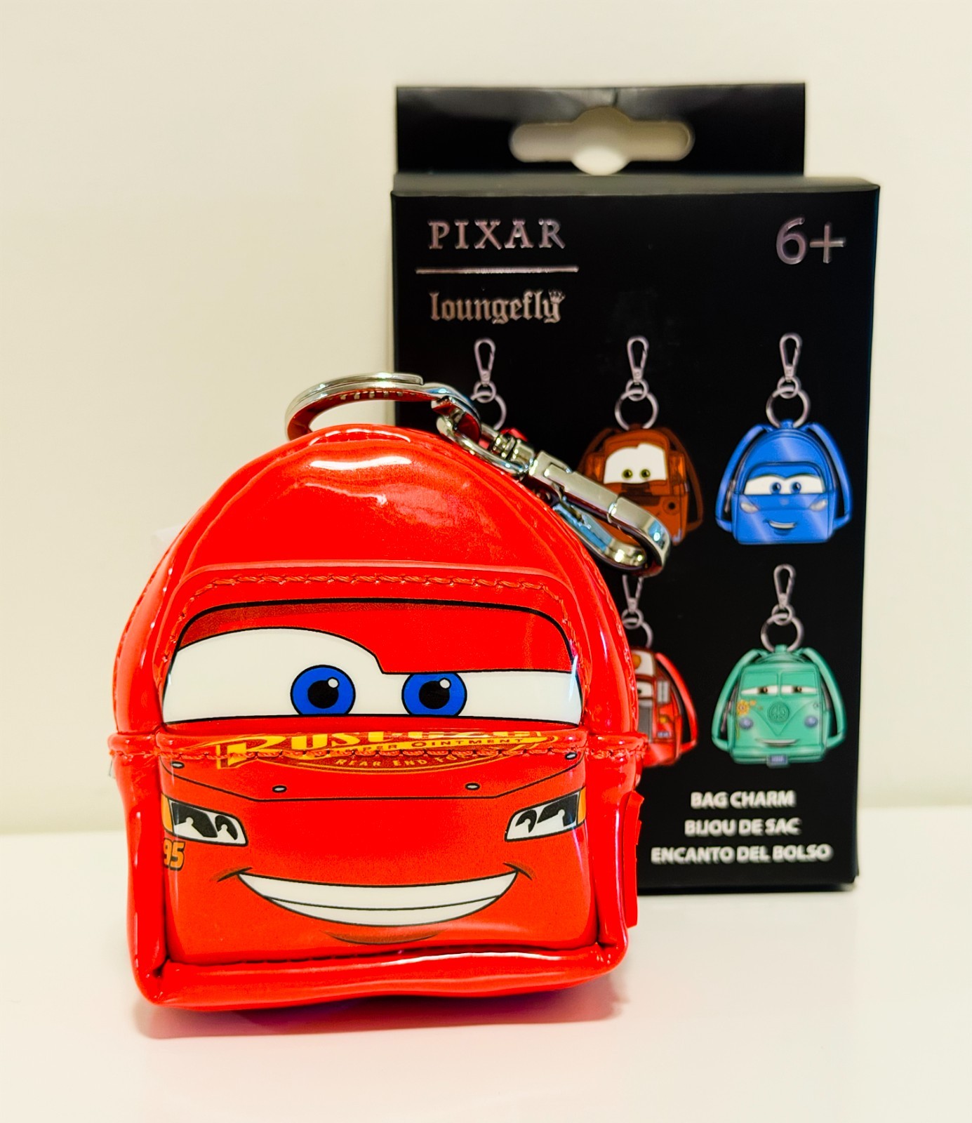 Loungefly Disney, Pixar Cars, MC QUEEN Mini-Backpack Keychain BagCharm, , NEW Loungefly Disney, Pixar Cars, MC QUEEN Mini-Backpack Keychain BagCharm, , NEW