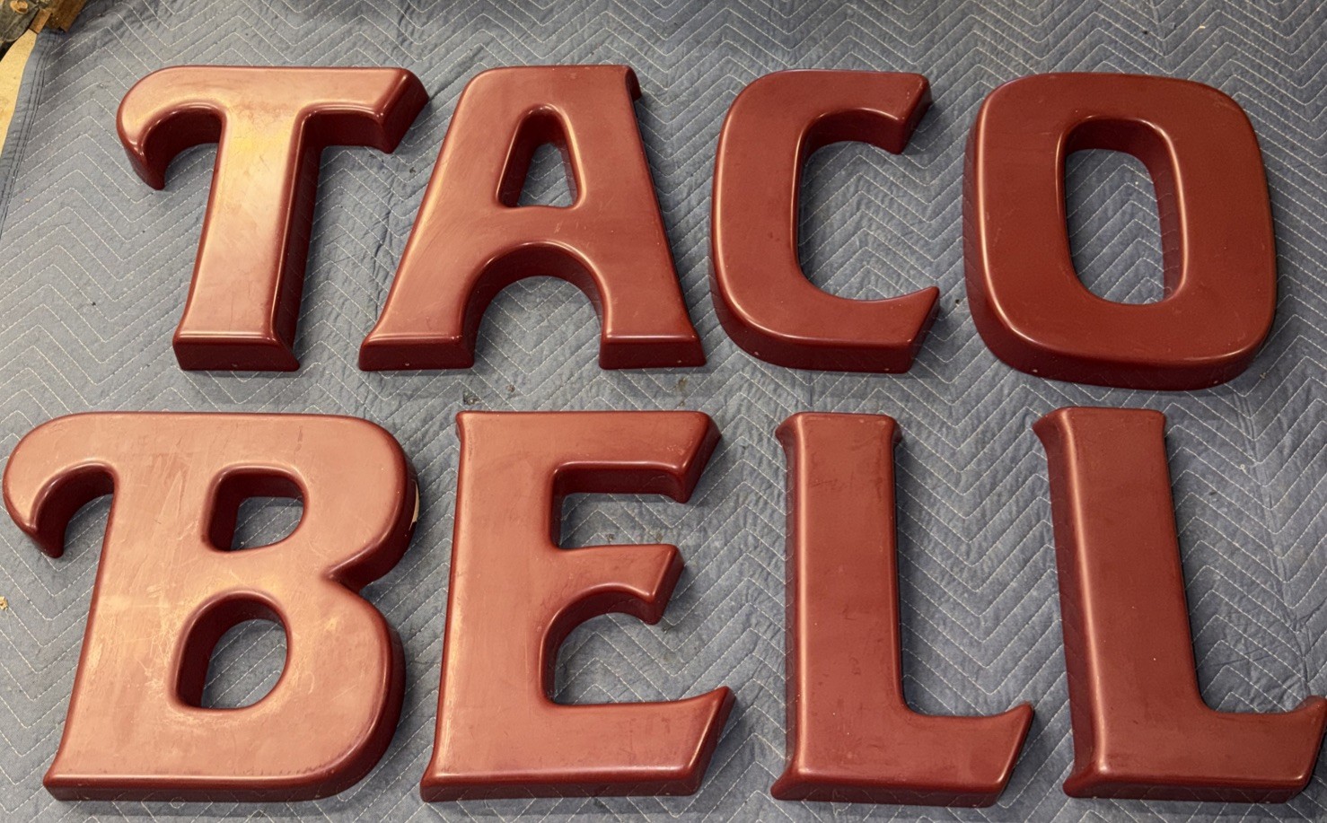 Vintage 1970’s-1980’s  Taco Bell Storefront Sign Letters Set Large Americana