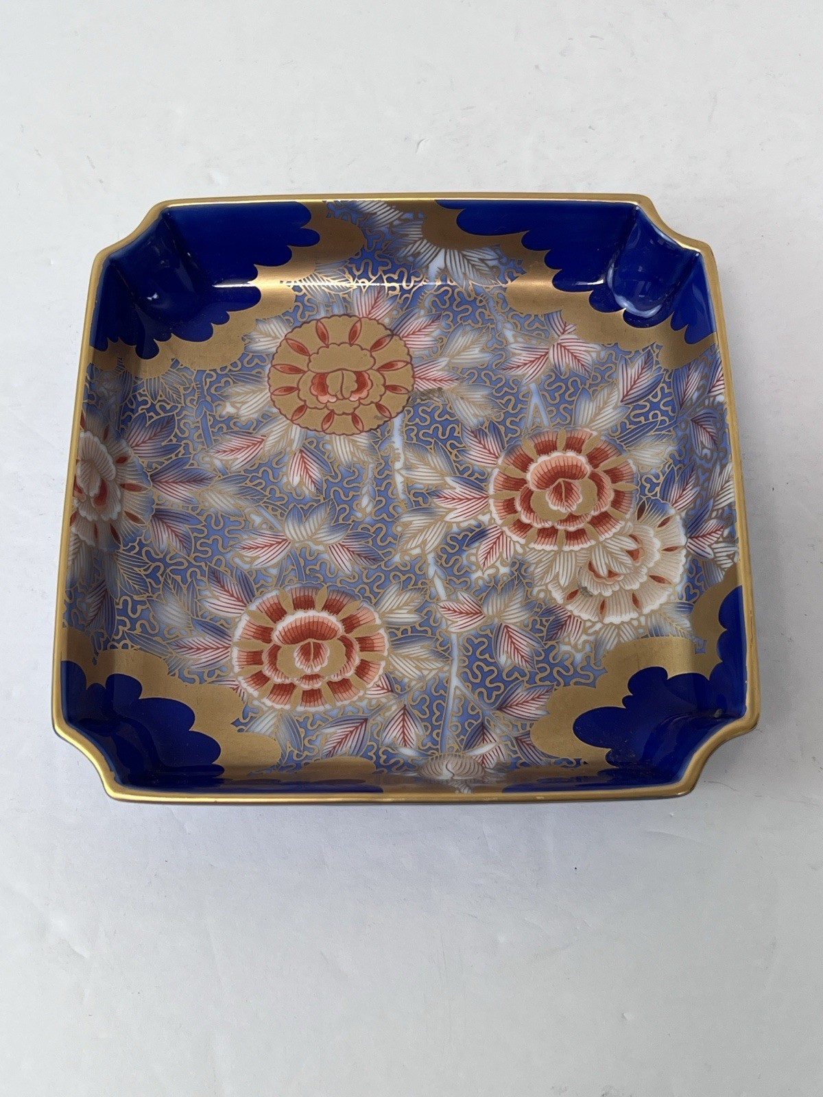 Fukagawa Seiji Old Imari Peony Mill Square No. 5 Decorative Plate