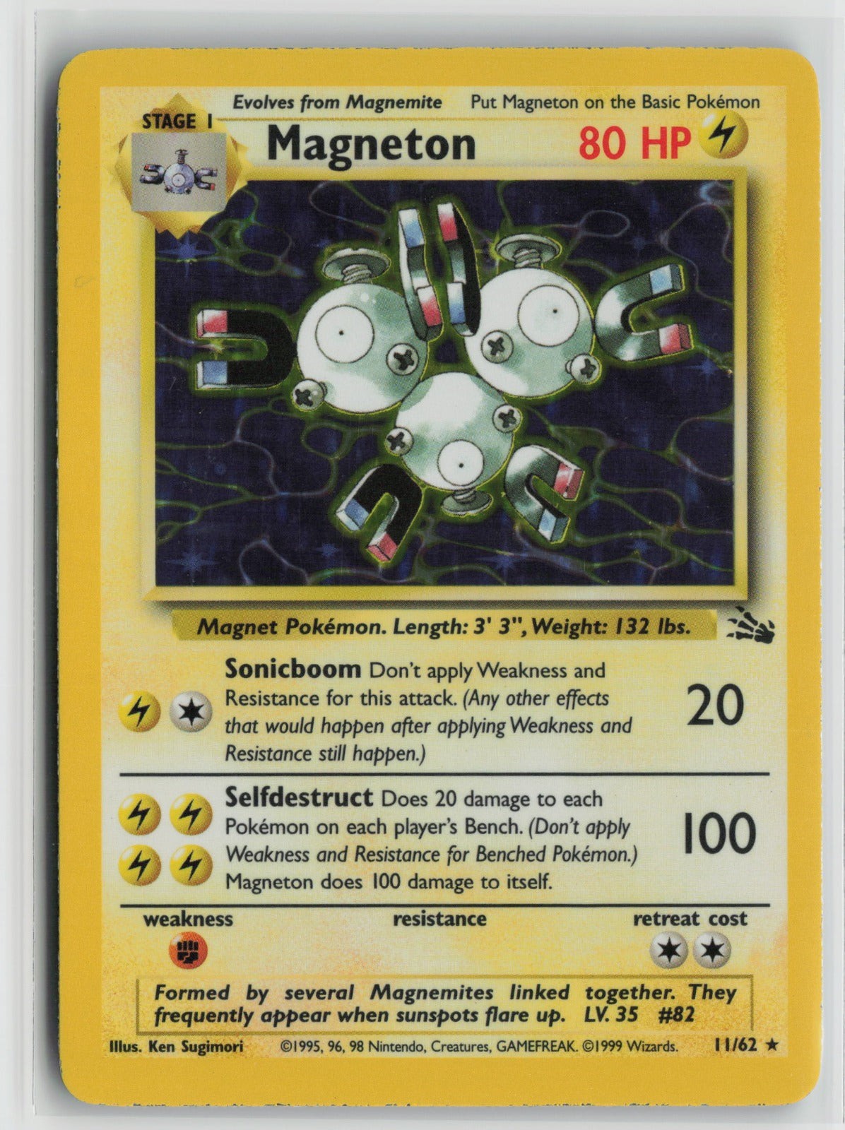 Magneton (11) Holo Rare Unlimited FO 11/62 MP