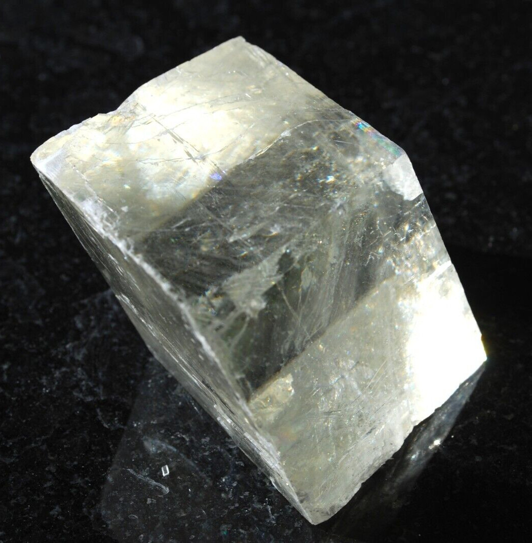 4 x Natural Iceland Spar Crystals Viking Stones specimens 4Pieces =  ~7 - 9 Oz