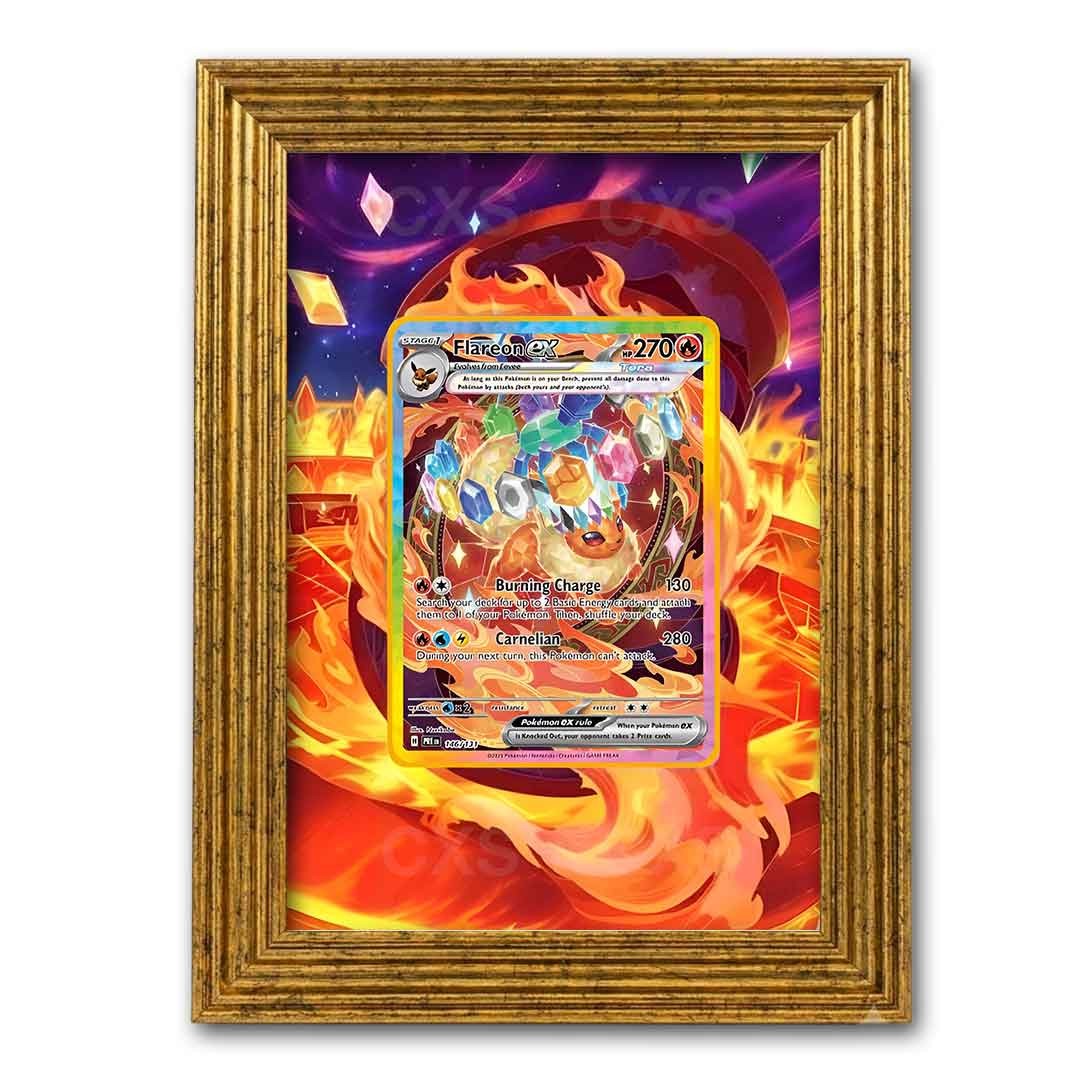 Flareon ex SAR 146/131 Gold Frame and Art Insert
