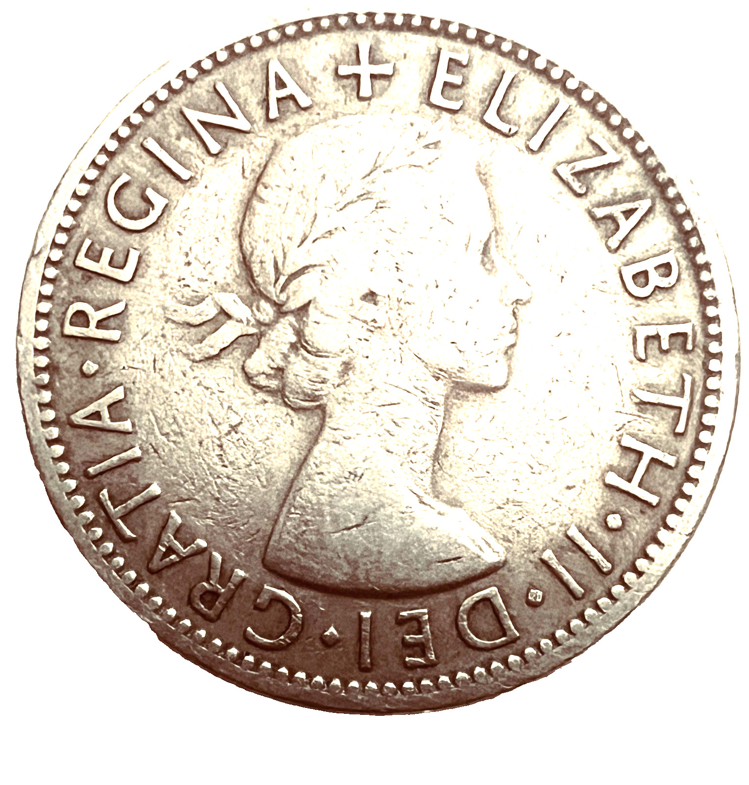 1956 QUEEN ELIZABETH II, two Shillings coin Nice Vintage collectible.