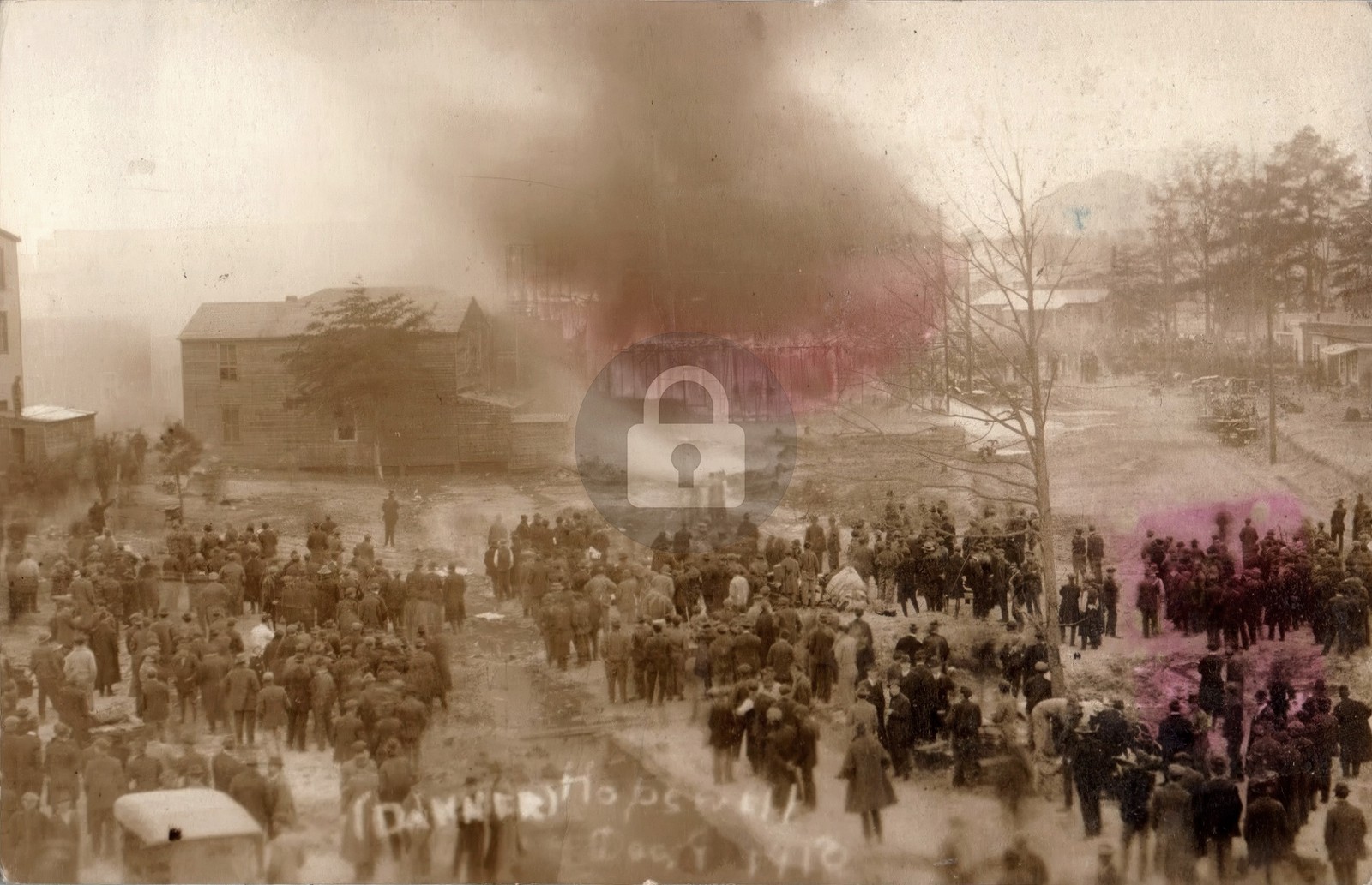 c1910's Fire Disaster Hopewell Virginia VA RPPC Photo Postcard COPY