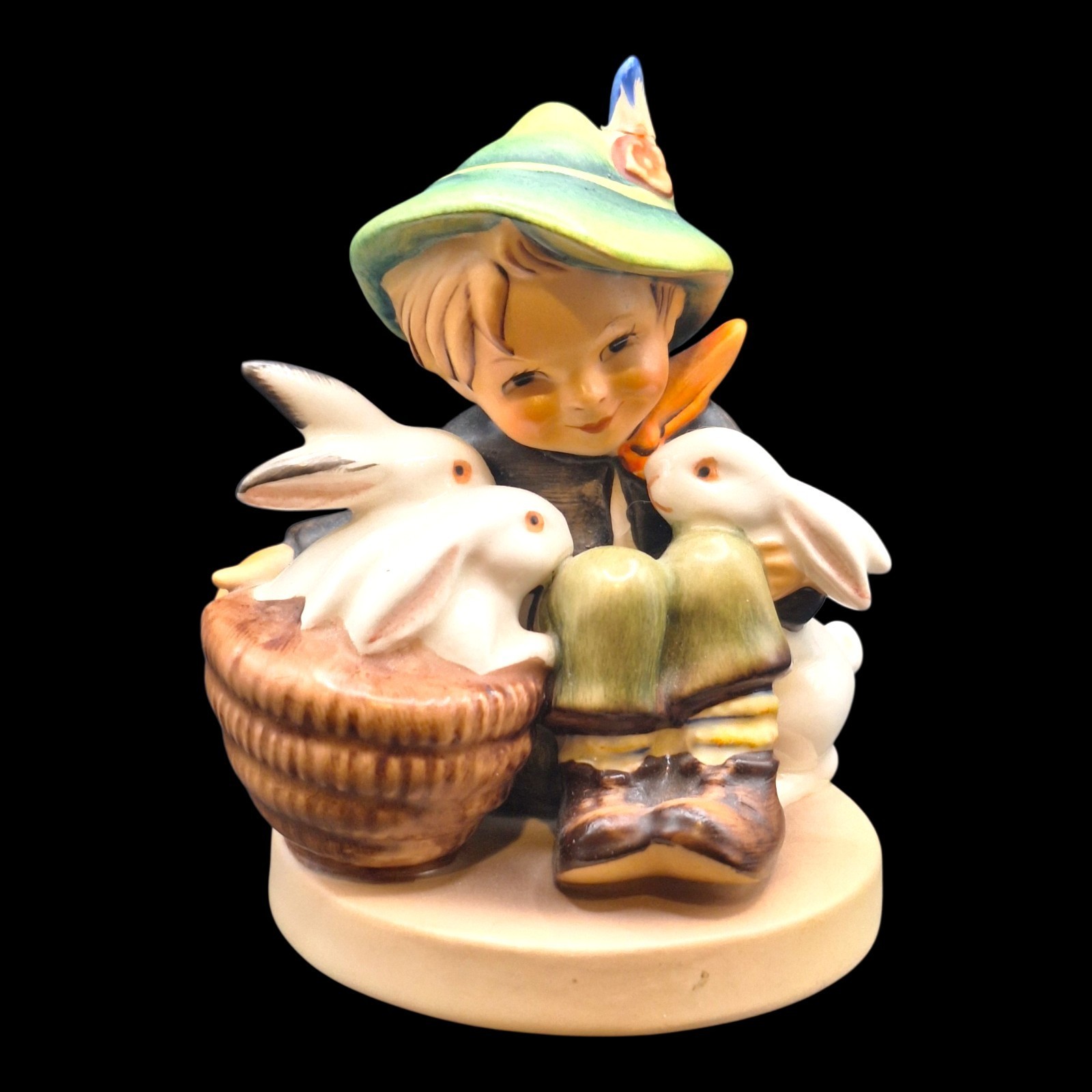 Vintage Goebel Hummel Playmates 58/0 Boy with Rabbits Bunny Figurine 4\