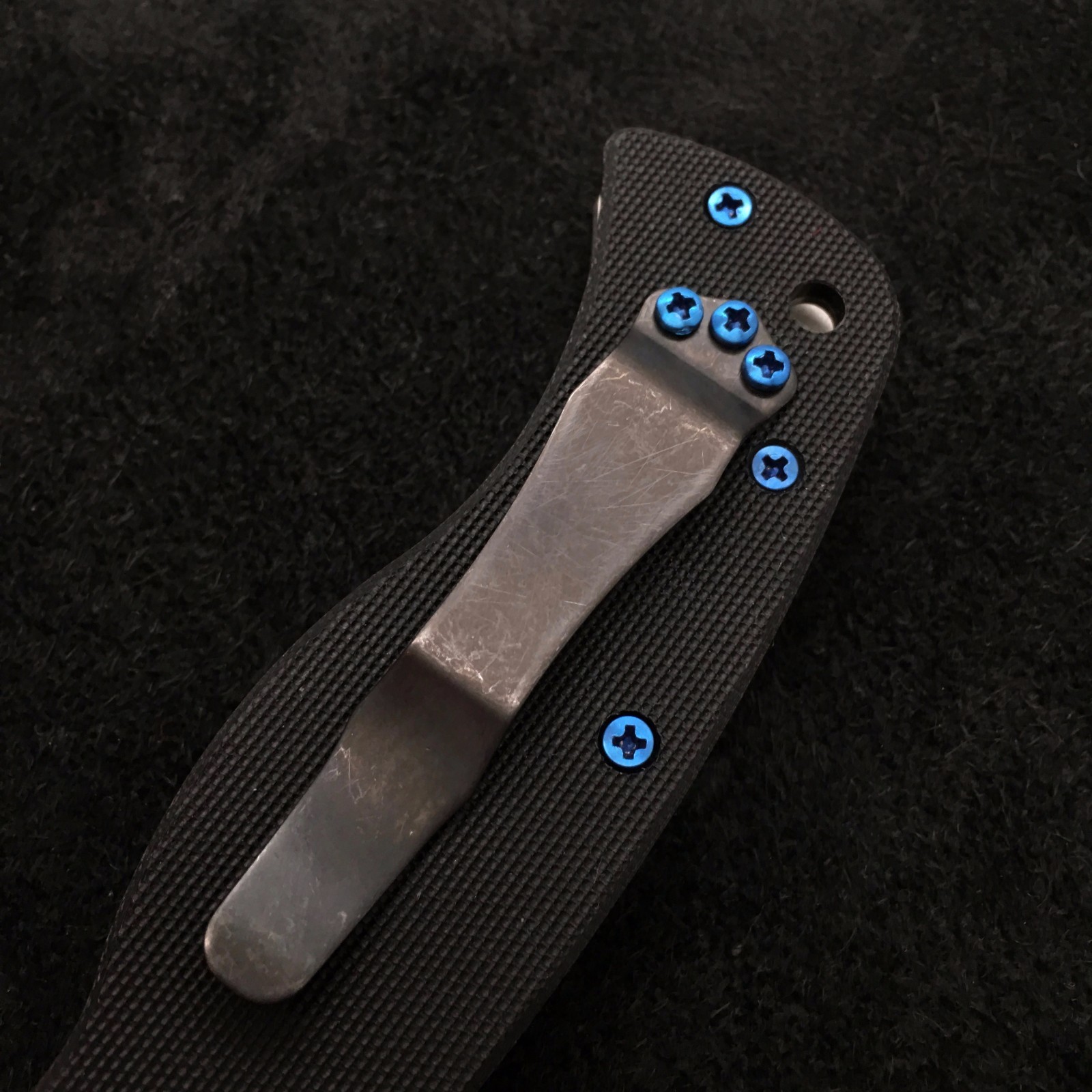Blue Titanium Screw Set for Emerson Sheepdog knife (No Knife Included) 