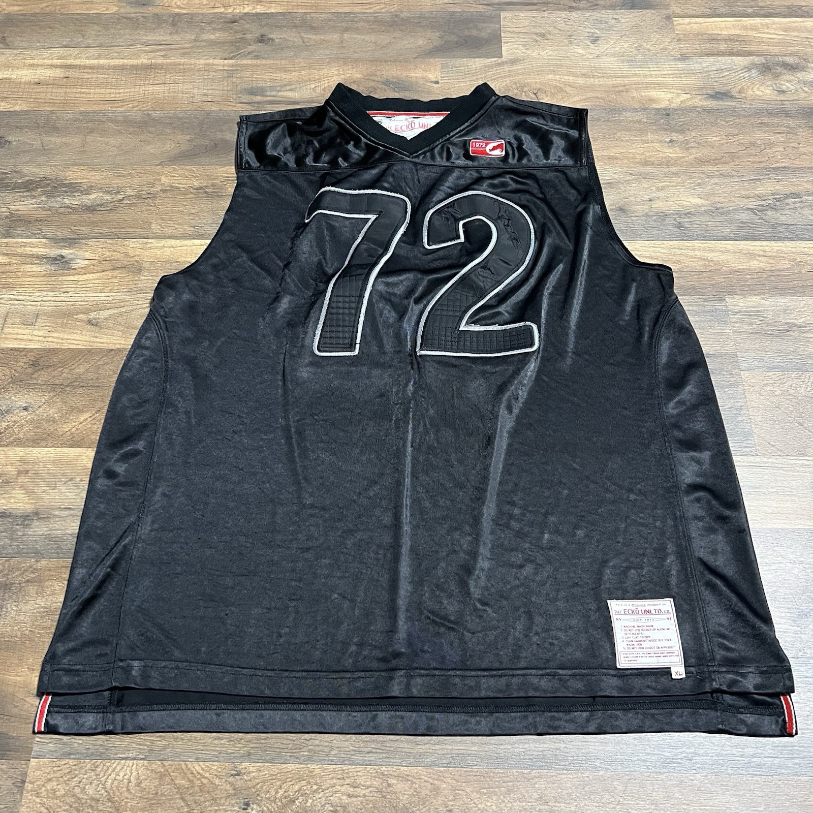 Vintage Ecko Unltd Basketball Jersey Top #72 Black Mens Size XL