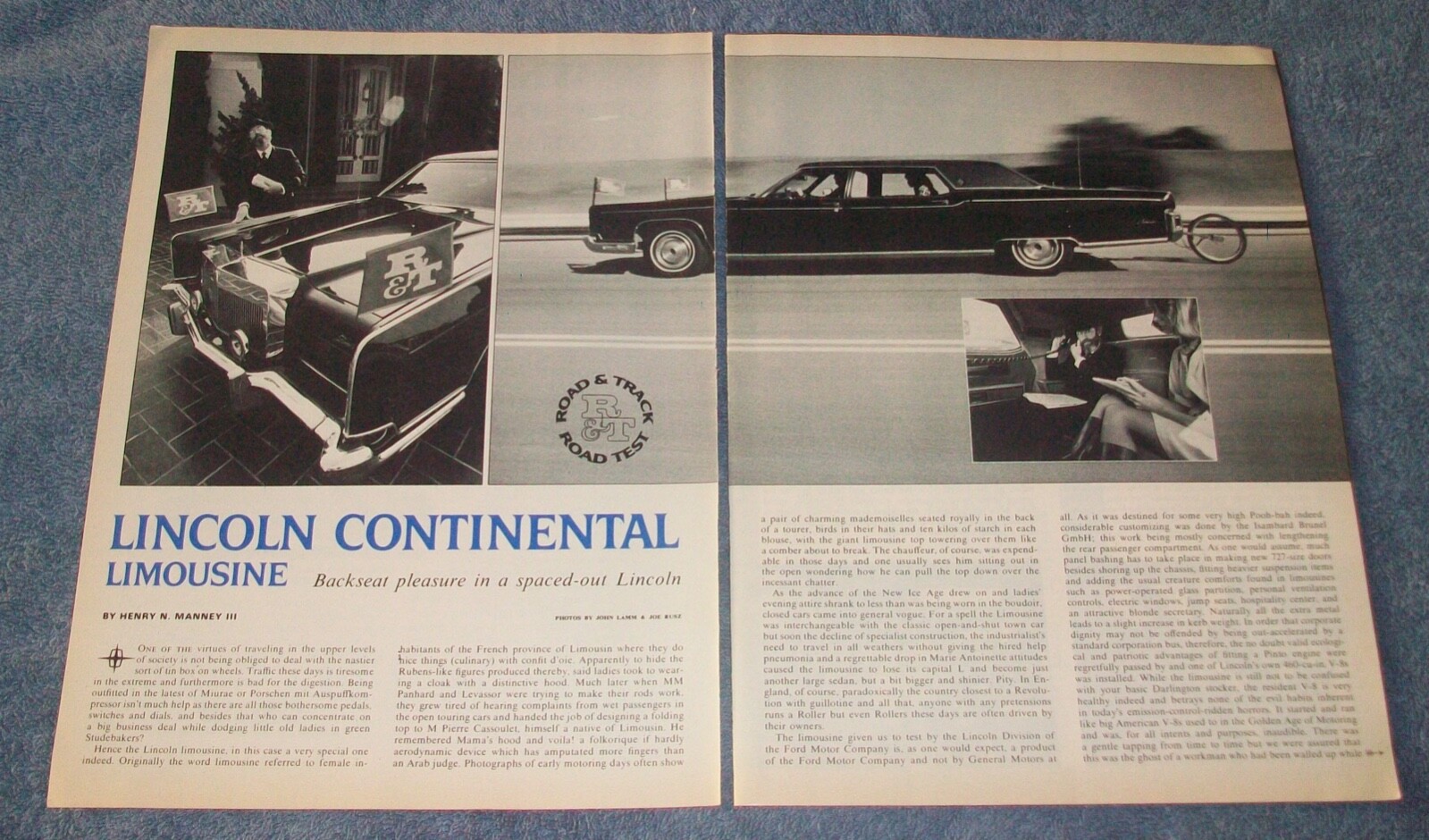 1976 Lincoln Continental Limousine Vintage Road Test Info Article 