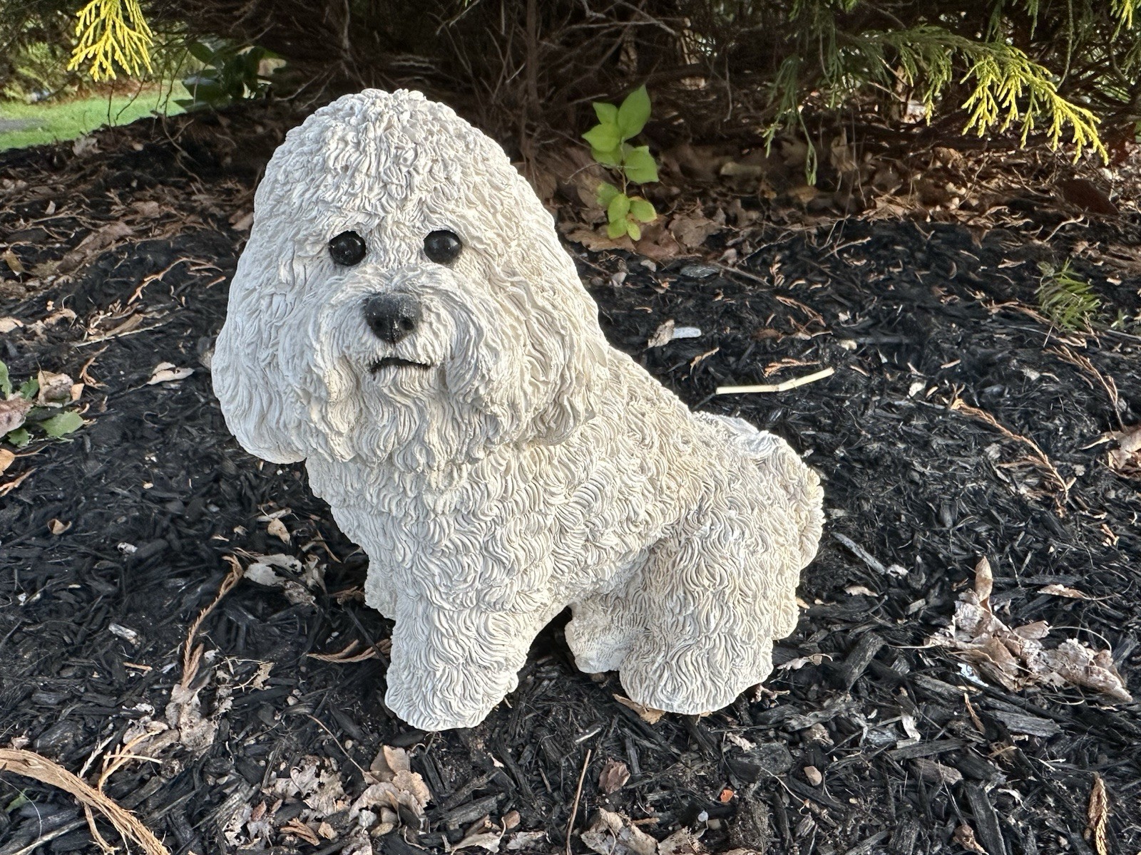 Livingstone Bichon Frise Dog Statue Vintage 1992 Collectible Dog Figure 7.5\