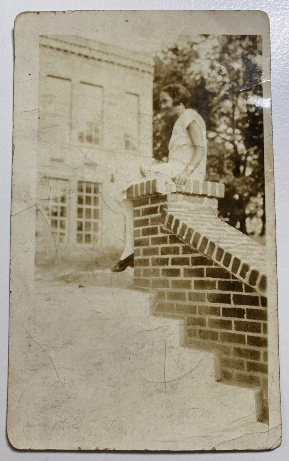 VTG 1920s RPPC Photo Postcard African American Woman Sweet Auburn Ave Atlanta GA
