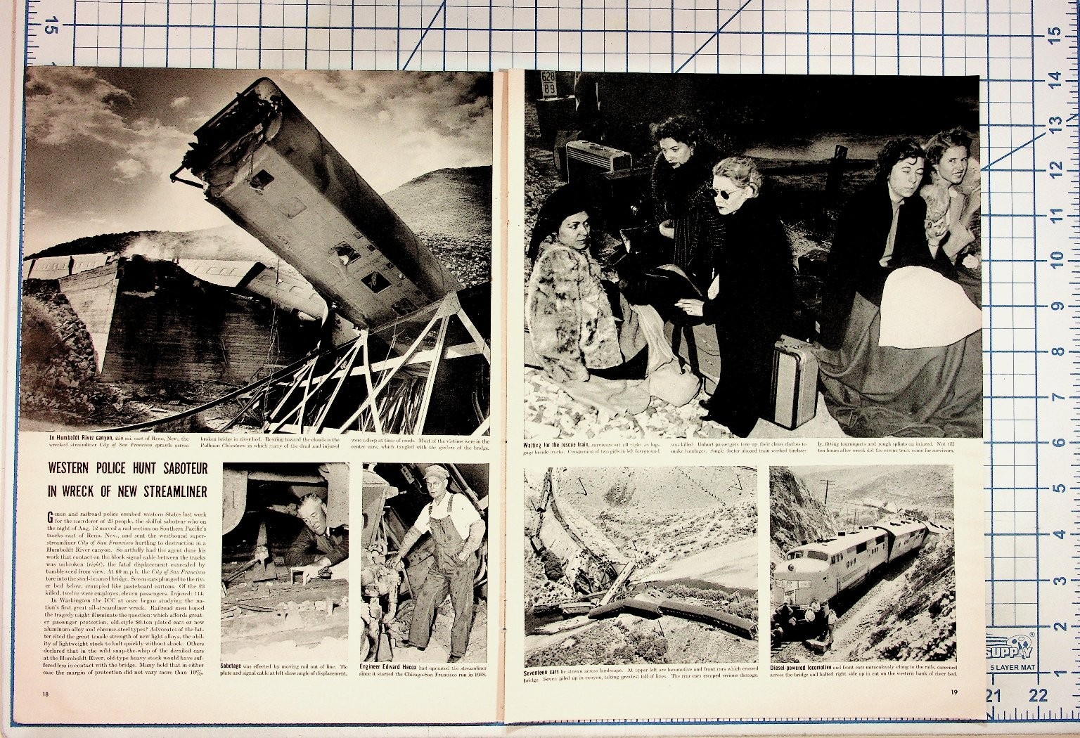 1939 City of San Francisco Train Wreck Sabotage News Clipping Reno Nevada