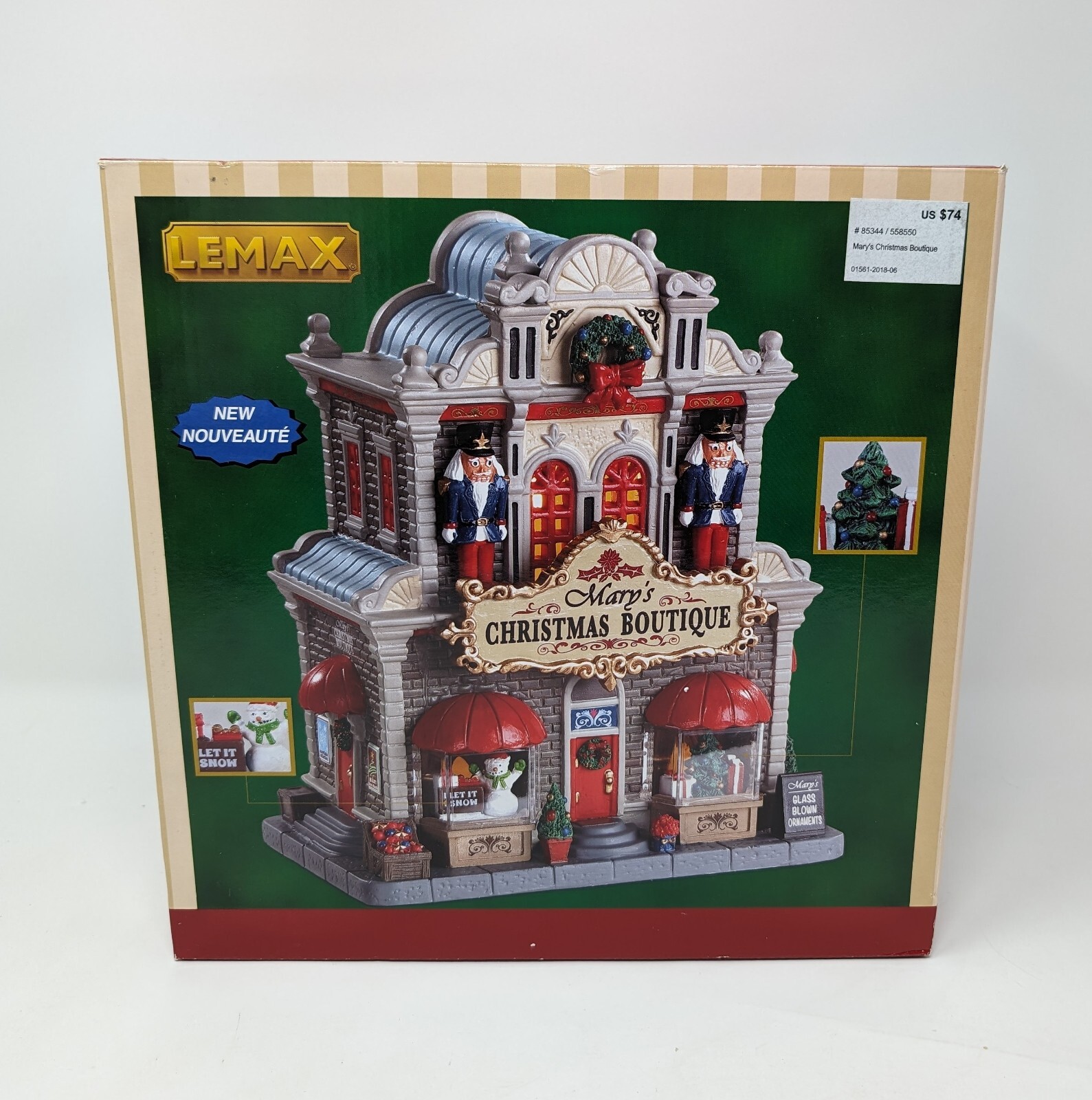 Lemax Mary\'s Christmas Boutique 2018 Lighted Building #85344 *Slight Manuf Flaw