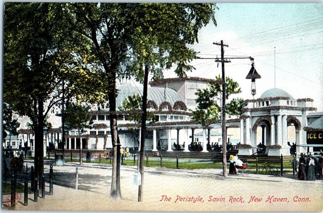 Vintage Postcard 1901-1907 The Peristyle, Savin Rock, New Haven, Connecticut Vintage Postcard 1901-1907 The Peristyle, Savin Rock, New Haven, Connecticut