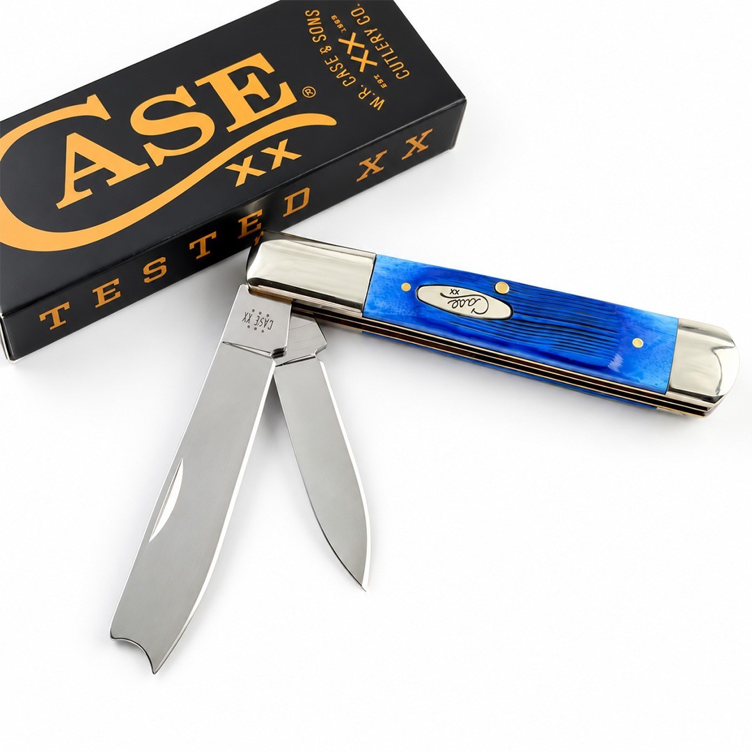 Case XX 25583 Razor Jack Caribbean Blue Jigged Bone Stainless Steel Pocket Knife