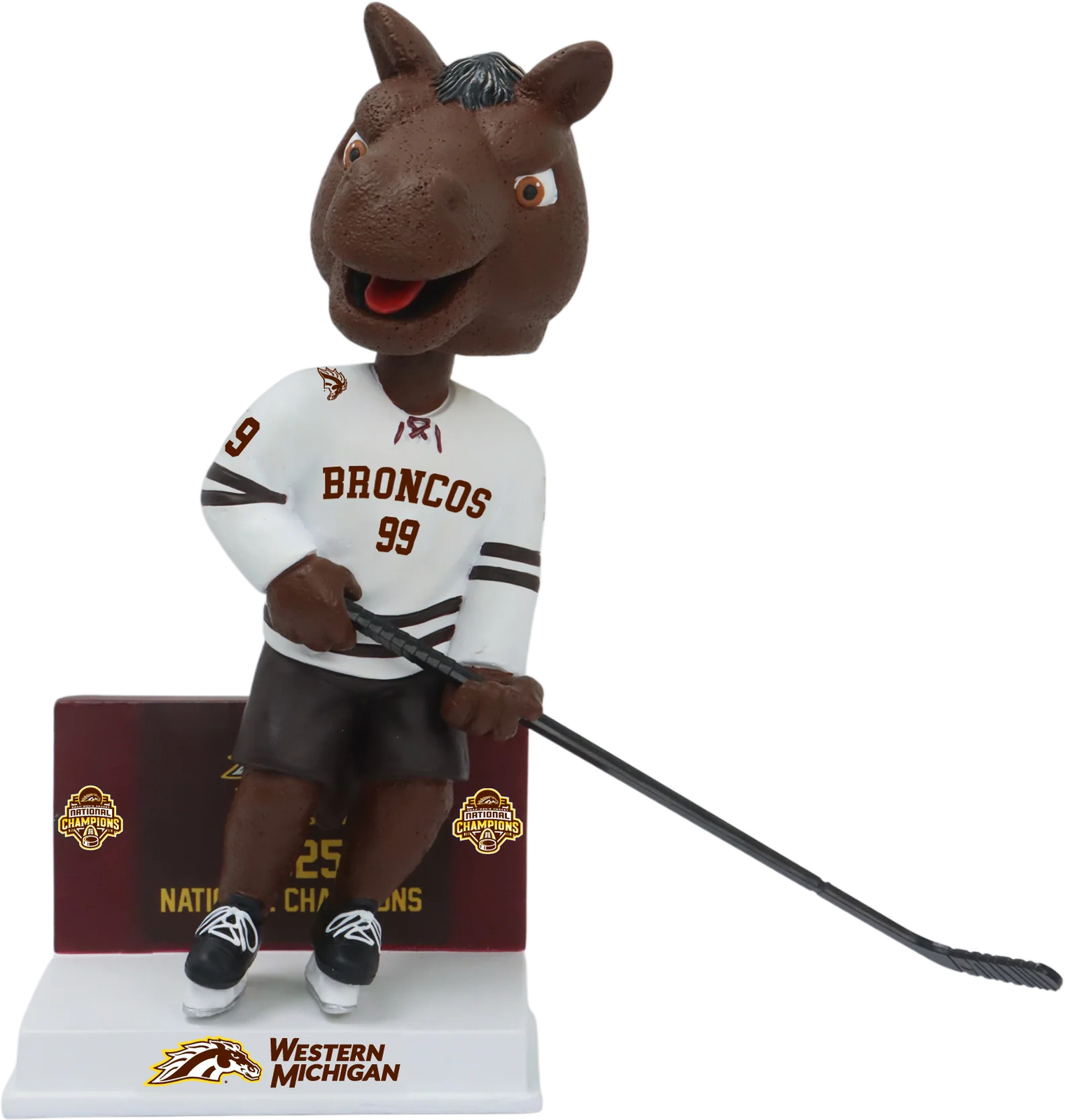 Western Michigan Broncos 2025 Mens Hockey National Champs Scoreboard Bobblehead