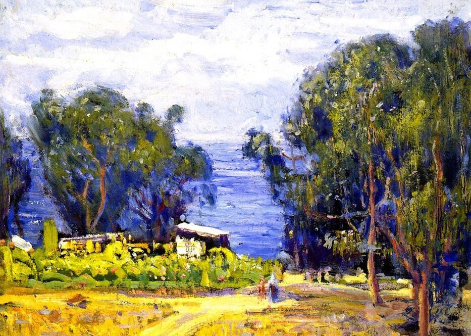 Oil painting Joseph-Kleitsch-_Shacks-Laguna-Beach-also-known-as-Old-La
