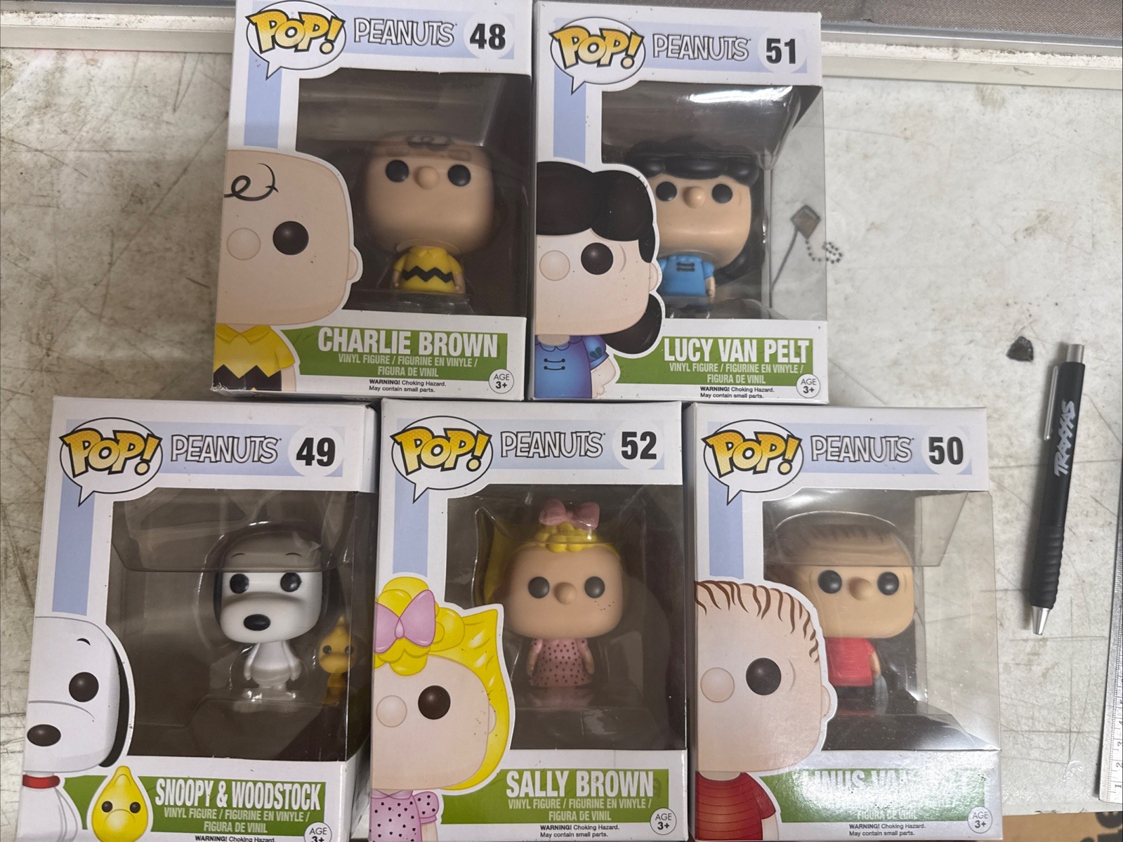 Funko Pop Peanuts Full Set of 5 #48-52 Charlie Snoopy Lucy Linus Sally[RS:29]