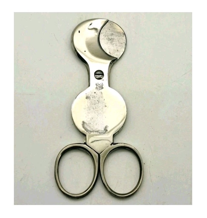 CIGAR SIZE SCISSOR FORKS/CIGAR CUTTER-BE.DI.MA DESIGN ITALY-50s-vintage