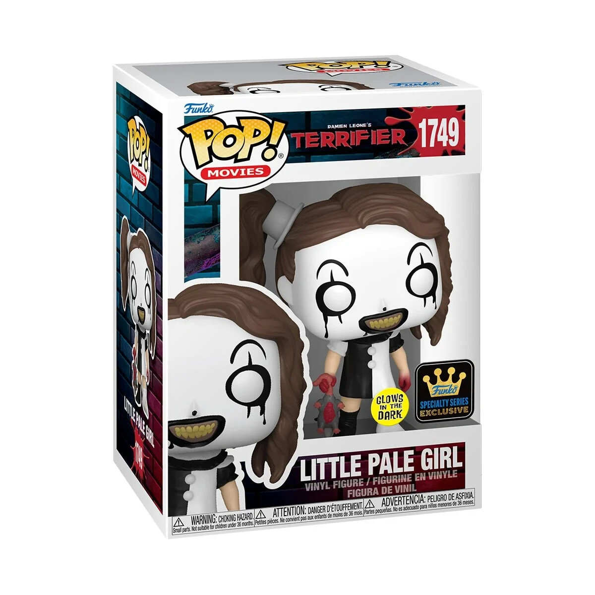 Funko Pop Terrifier Little Pale Girl Glow-in-the-Dark Vinyl Figure #1749