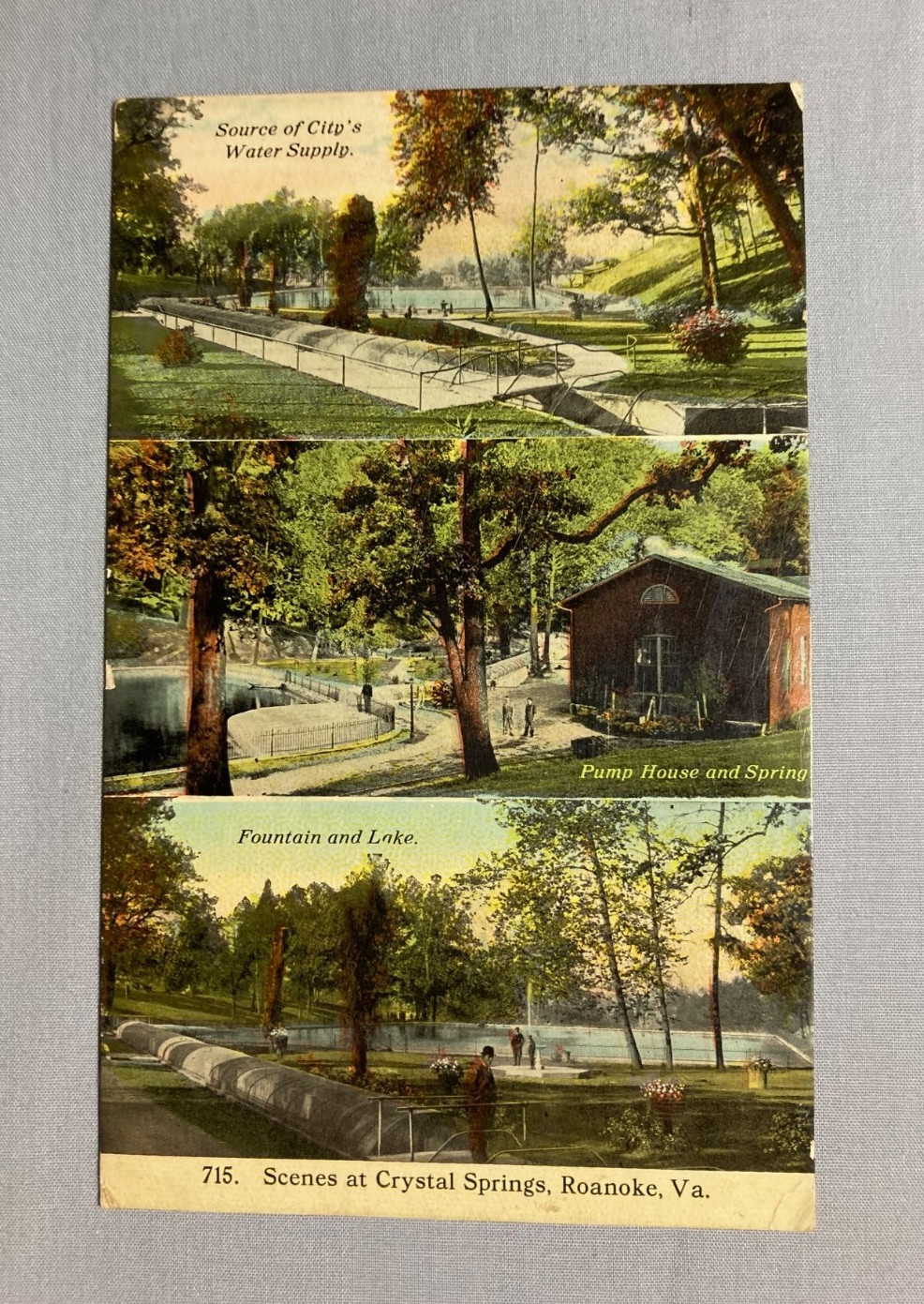 Vintage Post Card 27 Scenes at Crystal Springs Roanoke VA 1912
