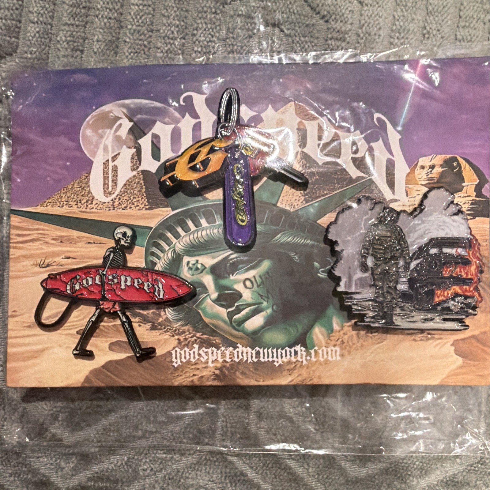 Godspeed You Black Emperor Enamel Pin Set on Backing Card (Multiple Pins)