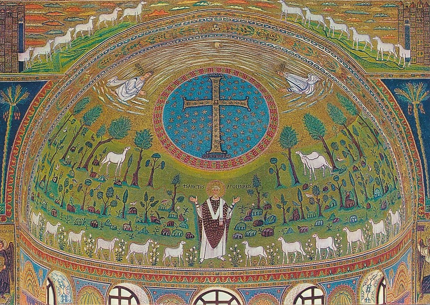 Old postcard Ravenna - S. Apollinare in Classe Italy unused postcard B277j