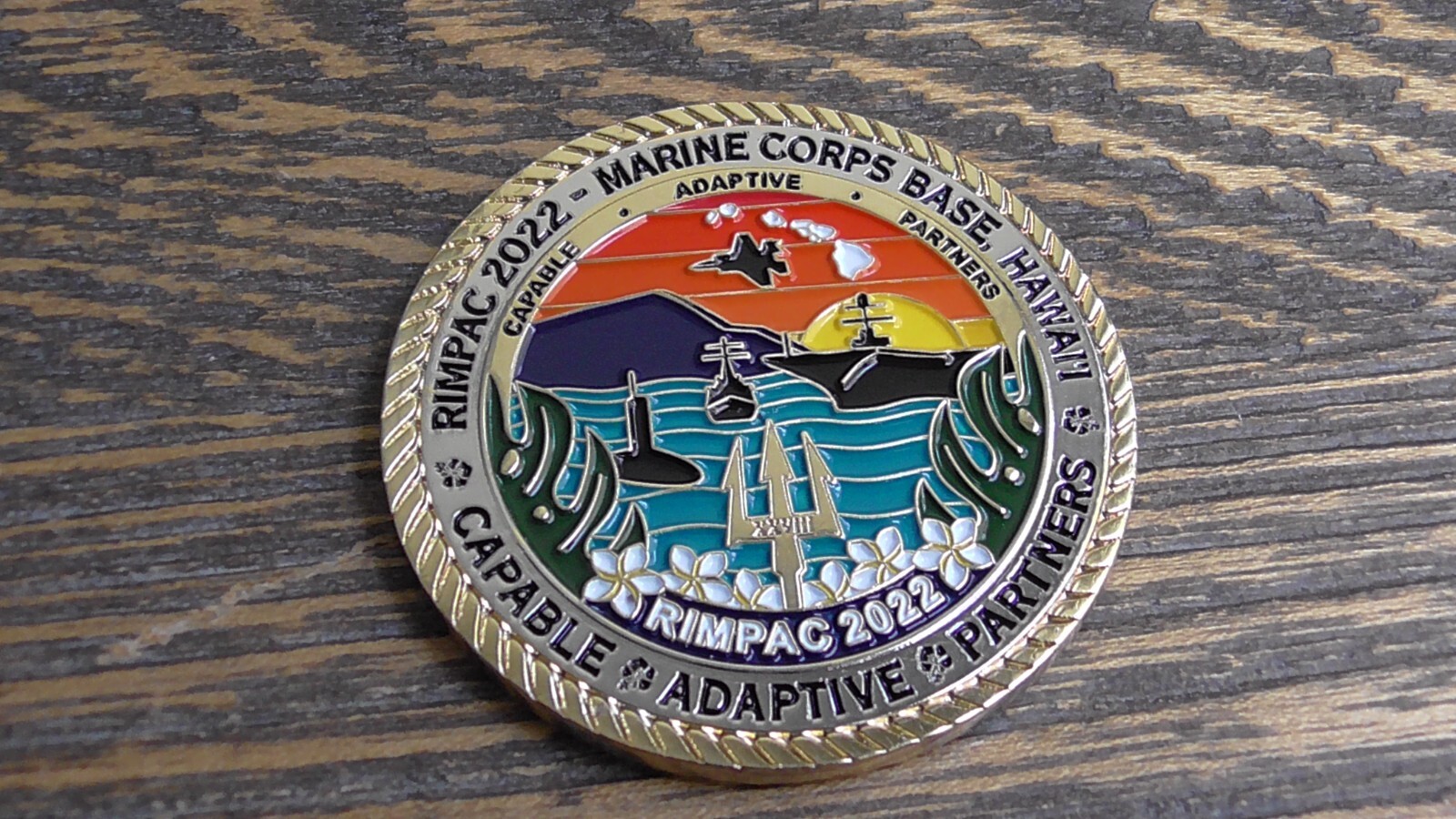 Rimpac Hawaii 2022 Naval Warfare Exercise  Challenge Coin #508W