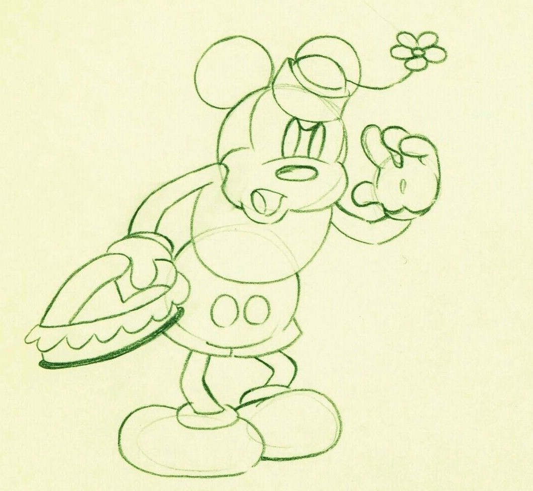 1933 MINNIE mickey MOUSE ORIGINAL PRODUCTION cel DRAWING WALT DISNEY PUPPY LOVE 1933 MINNIE mickey MOUSE ORIGINAL PRODUCTION cel DRAWING WALT DISNEY PUPPY LOVE