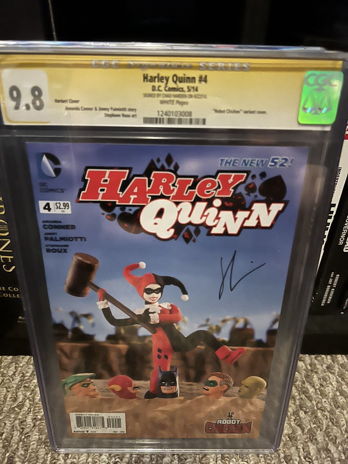 💥 HARLEY QUINN #4 ROBOT CHICKEN VARIANT  1:25 CGC 9.8 Very HTF