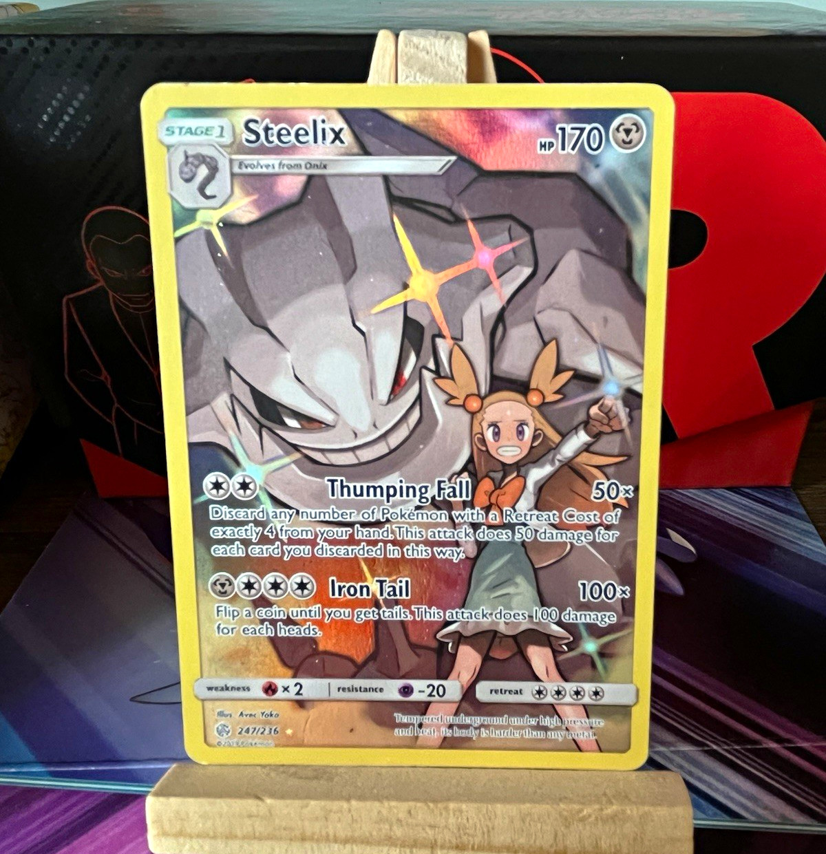 Pokémon TCG Steelix 247/236 Sm-Cosmic Eclipse Secret Rare Full Art Holo