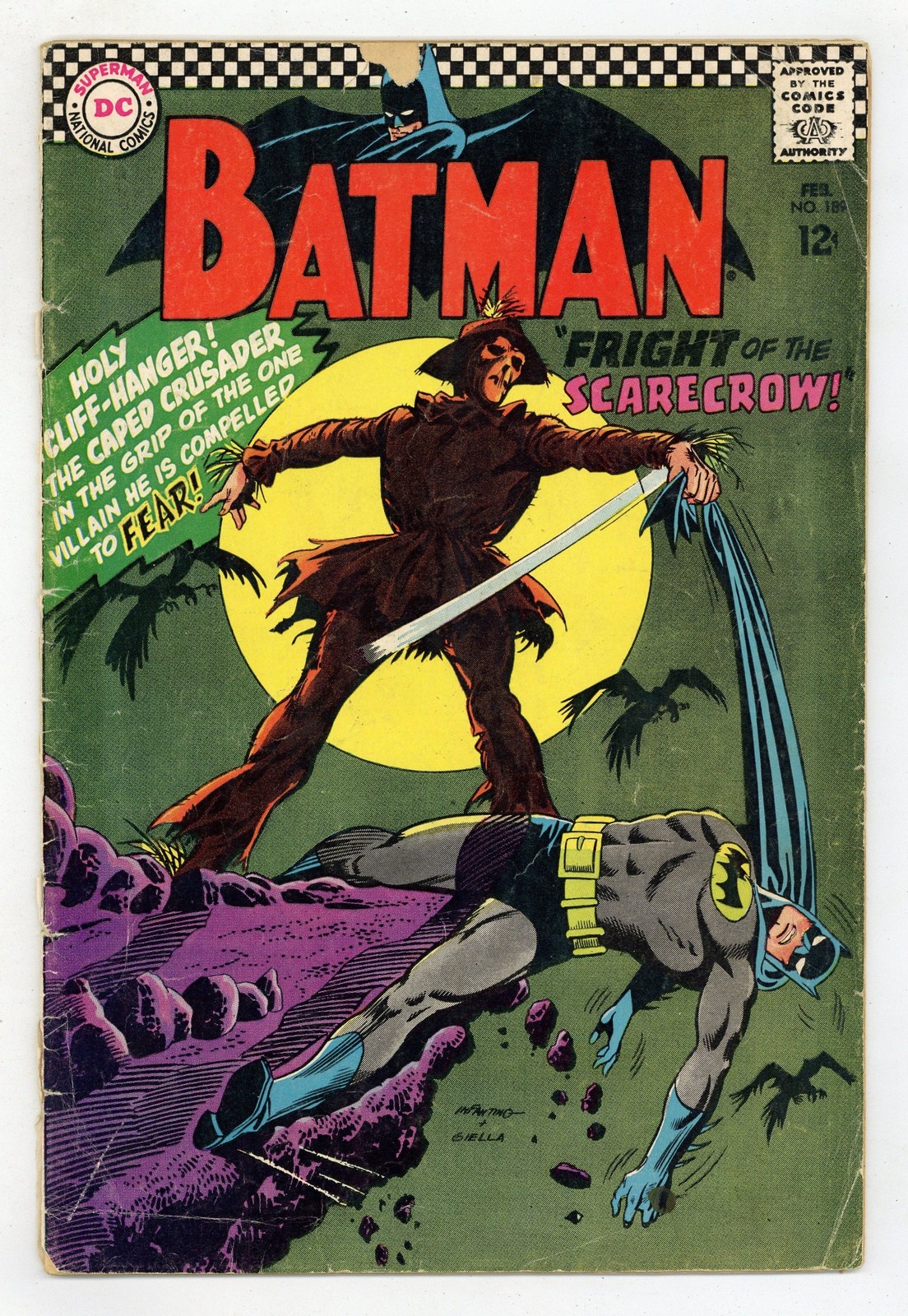 Batman #189 GD 2.0 1967 1st SA app. Scarecrow