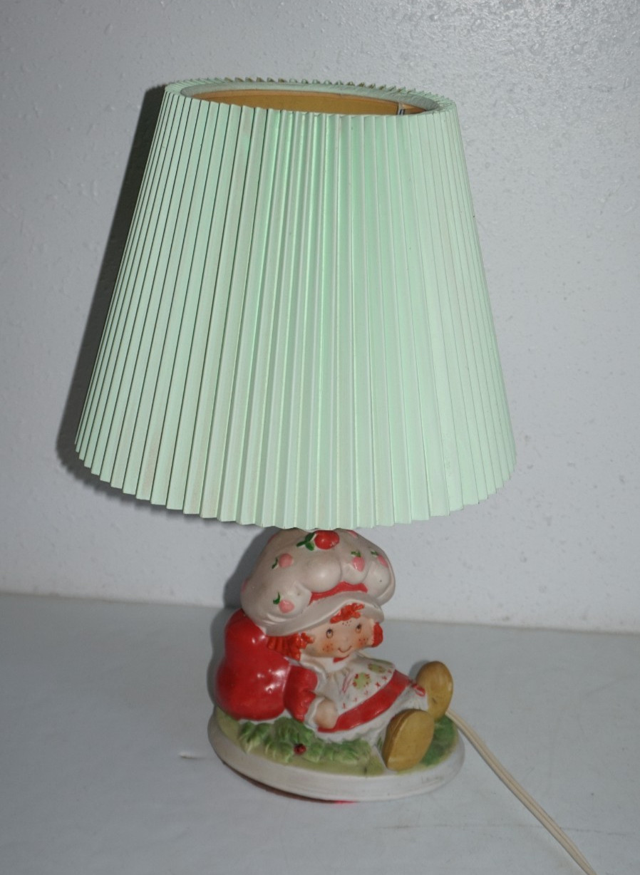 VTG 1981 Strawberry Shortcake Doll Bedside Table Lamp Ceramic Works American Gre