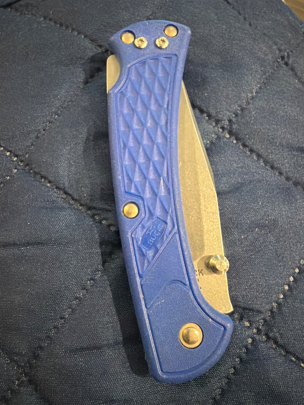 RARE BUCK 112 SLIM BLUE RARE DISCONTINUED BLUE COLOR SCALES