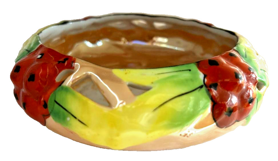 VINTAGE 1930 NIPPON JAPANESE HANDPAINTED LUSTER BOWL/CANDY DISH  6 1/2