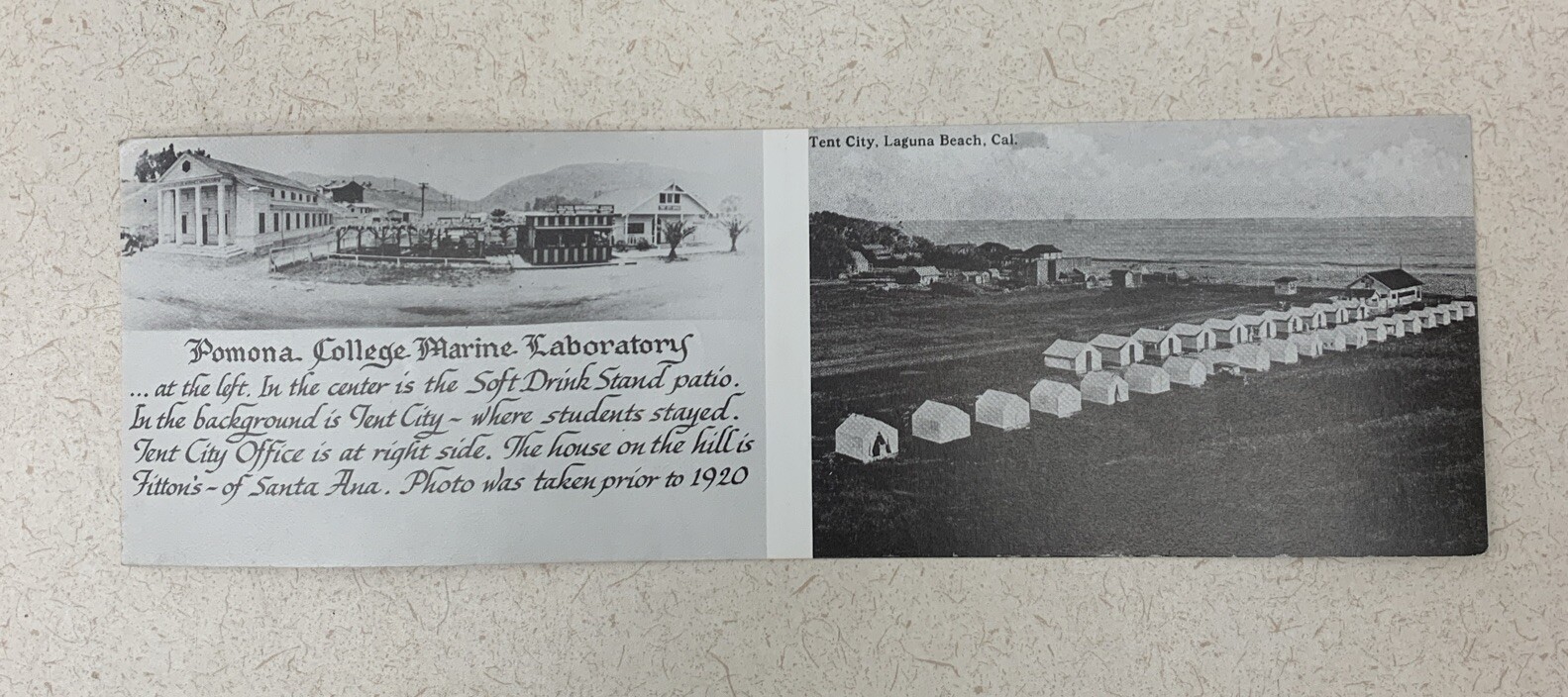 Vintage LAGUNA BEACH California Postcard Tent City 1920 Soft Drink Stand Rare