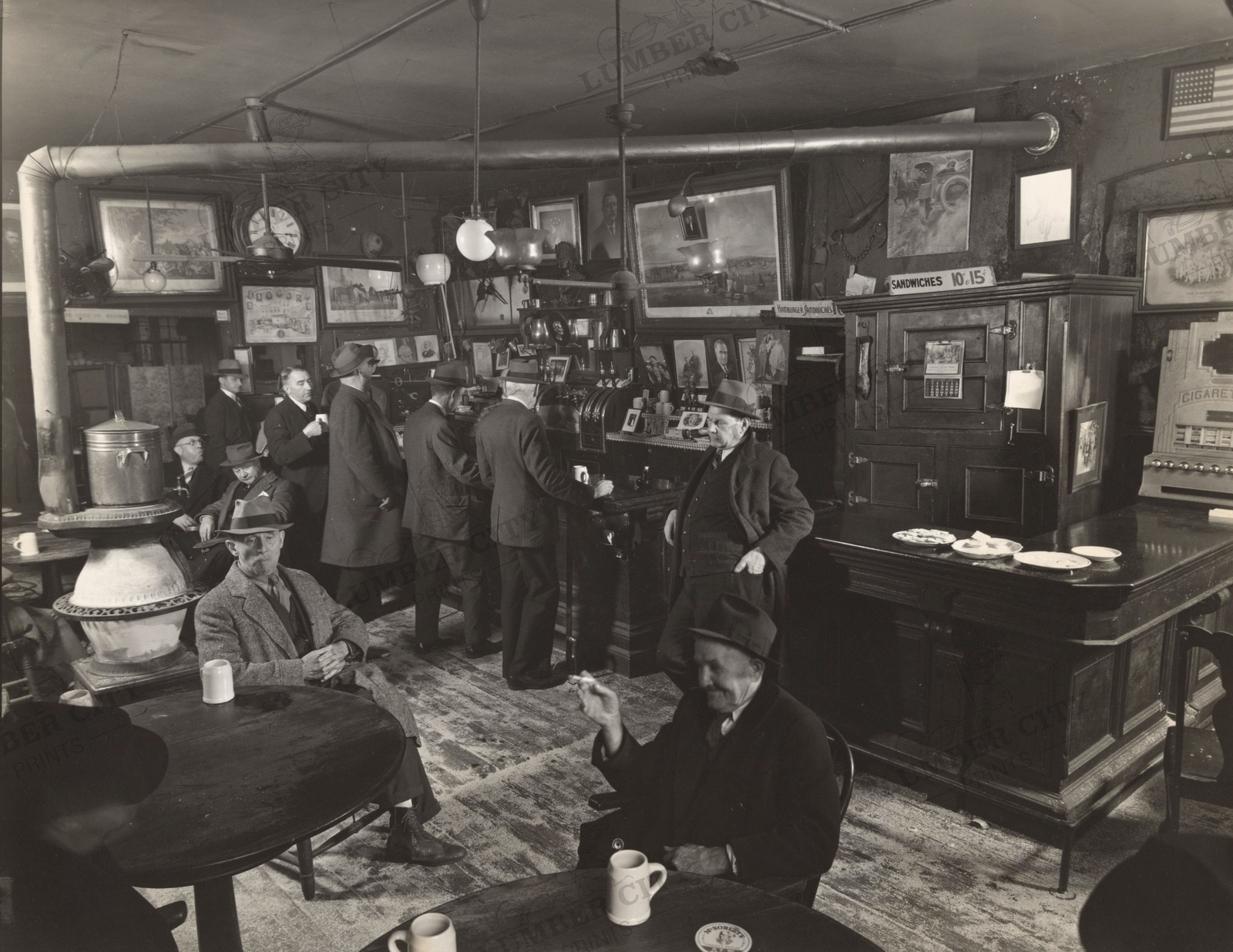 1937 McSorley's Old Ale House NYC Bar Scene 8.5