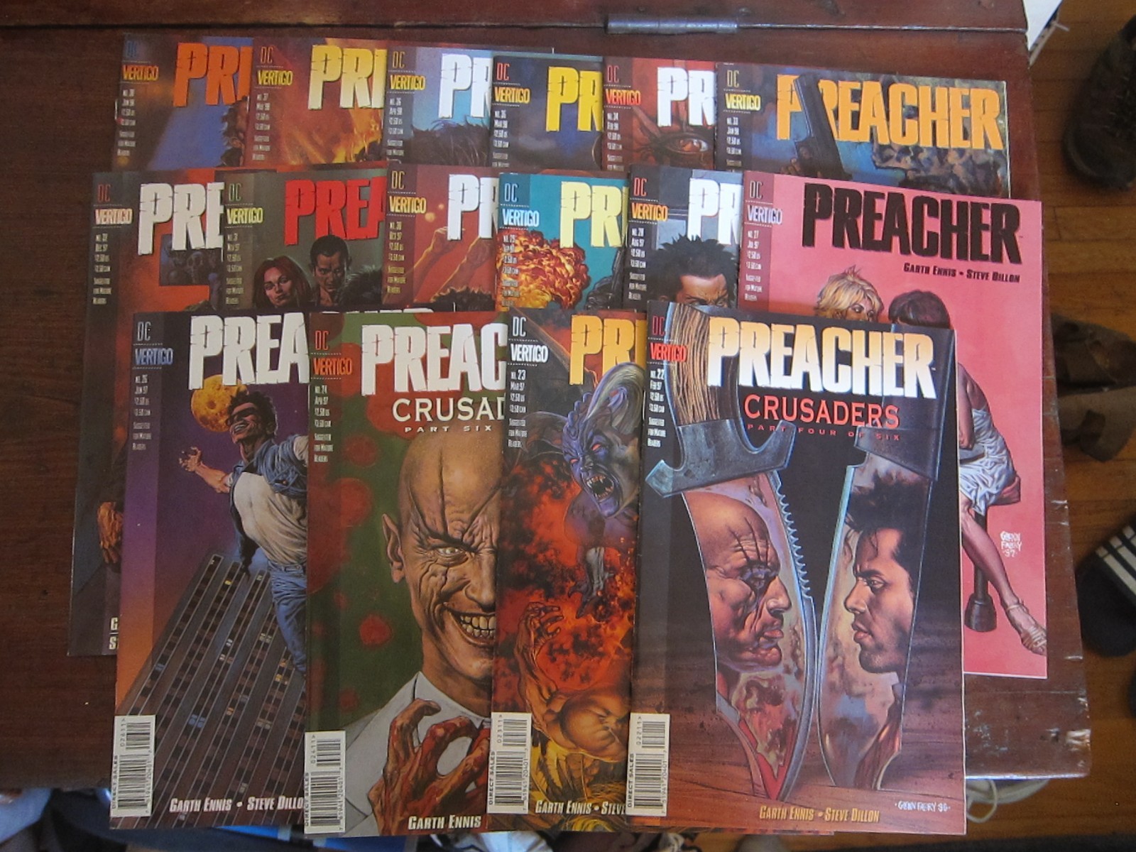 16 Preacher comics -#22,23,24,26,27,28,29,30,31,32,33,34,35,36,37,38-Garth Ennis