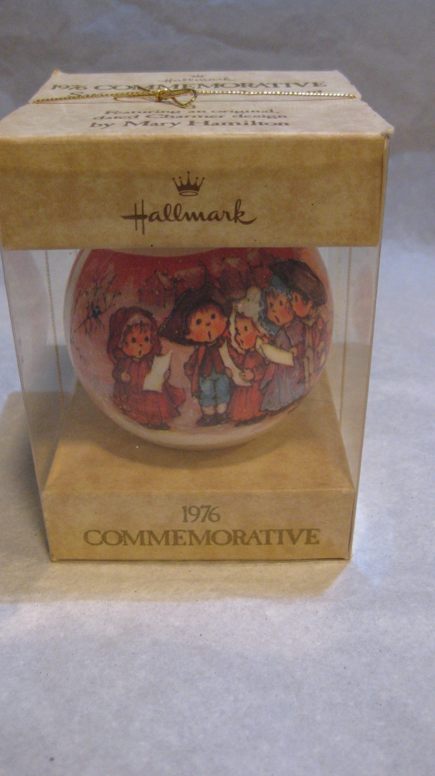 1976 Hallmark Commemorative Satin Christmas Ornament Mary Hamilton IOB
