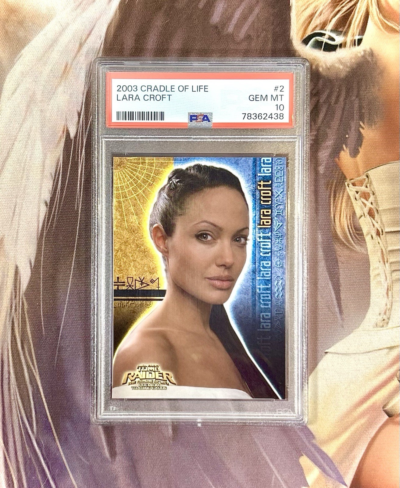 ANGELINA JOLIE LARA CROFT 2003 INKWORKS TOMB RAIDER COL PSA GEM MINT 10 POP ONE