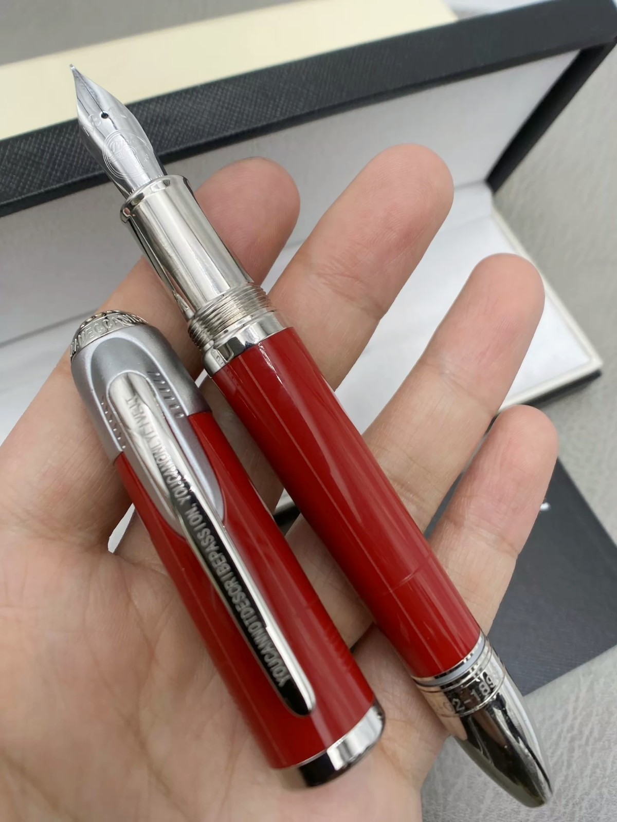 Montblanc Classic Great Characters Ferrari Red Fountain Pen With Luxury Gift Box