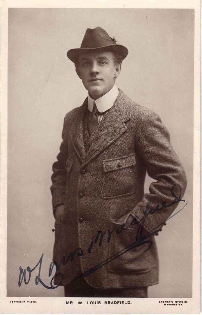 Theatre actor W. Louis Bradfield (1866-1919) org. on Sydney Photo Postcard