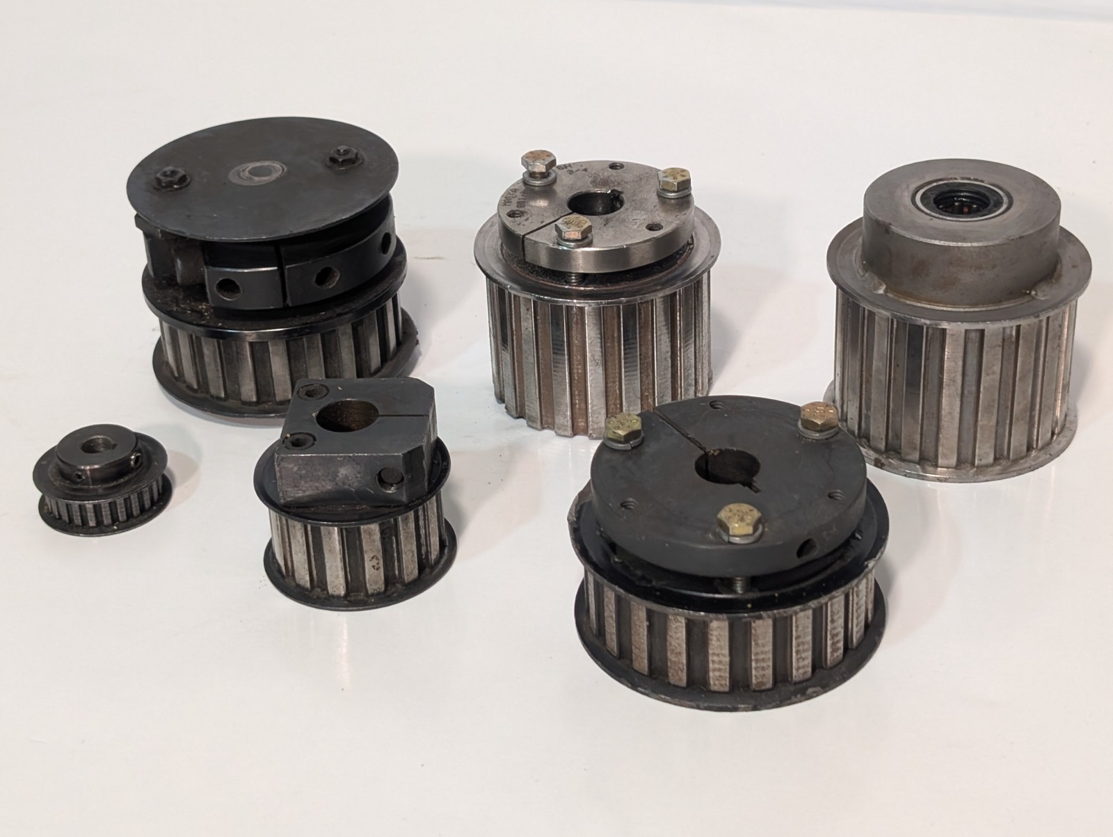 Lot of 6: asstd industrial pulley sheave bushings, Maska SH3/4, Torrington/Koyo Lot of 6: asstd industrial pulley sheave bushings, Maska SH3/4, Torrington/Koyo