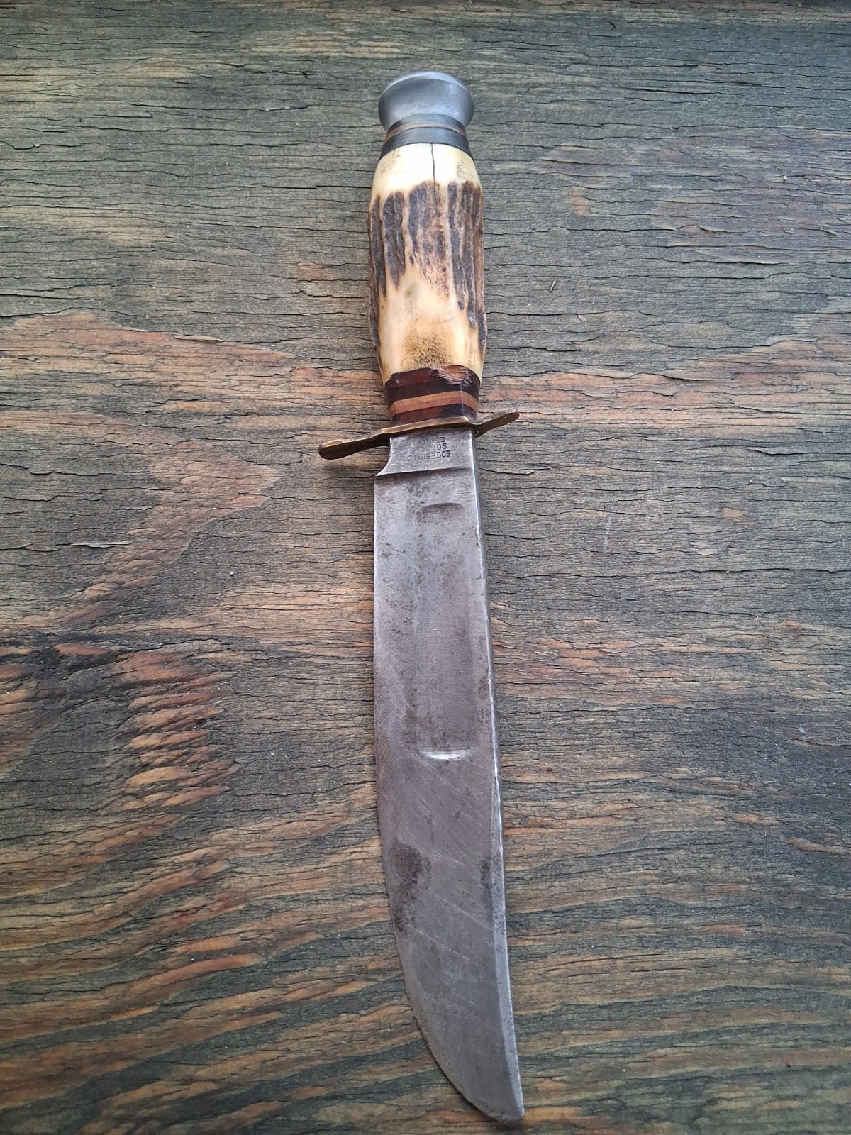 Vintage Edge Brand 473 Stag Hunting Knife Good shape