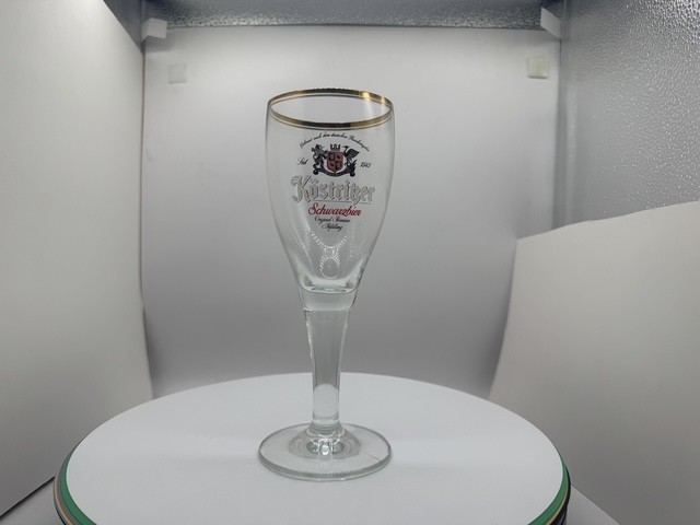 Vintage Köstritzer Schwarzbier Pokal Beer Glasse German Tulip Goblet 0.3L