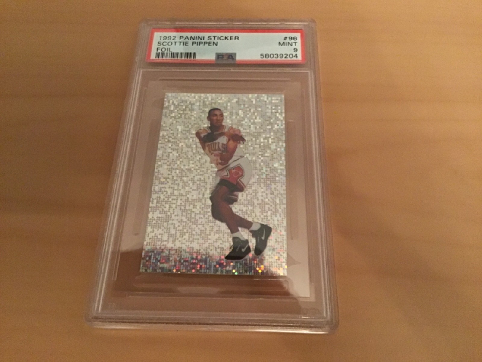1992-93 PANINI NBA STICKER SCOTTIE PIPES 🇺🇸 FOIL PSA MINT 9 58039204
