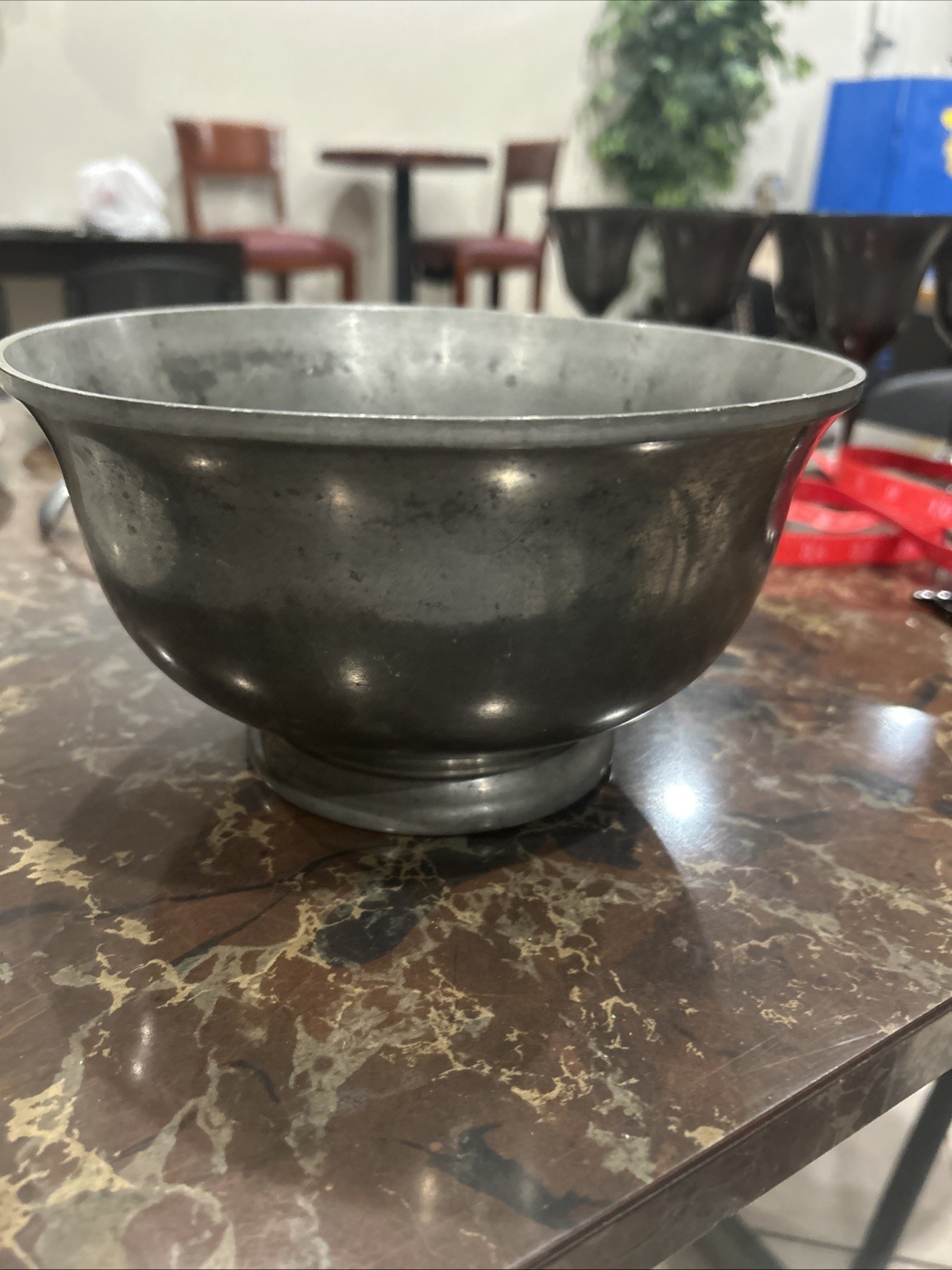 Vintage Crescent Pewter Paul Revere Style Footed Bowl - Model 941