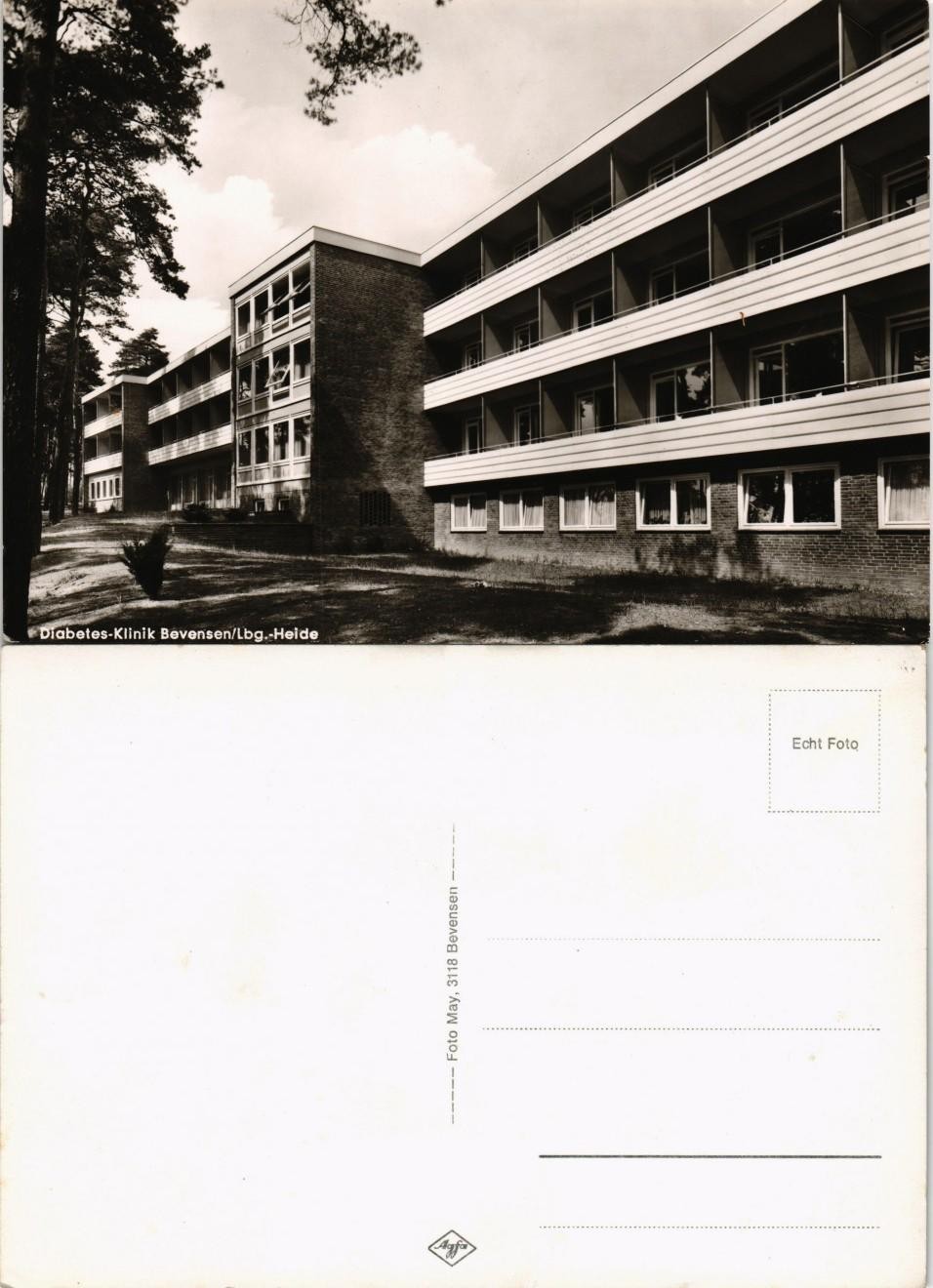 Postcard Bad Bevensen Diabetes Clinic 1960