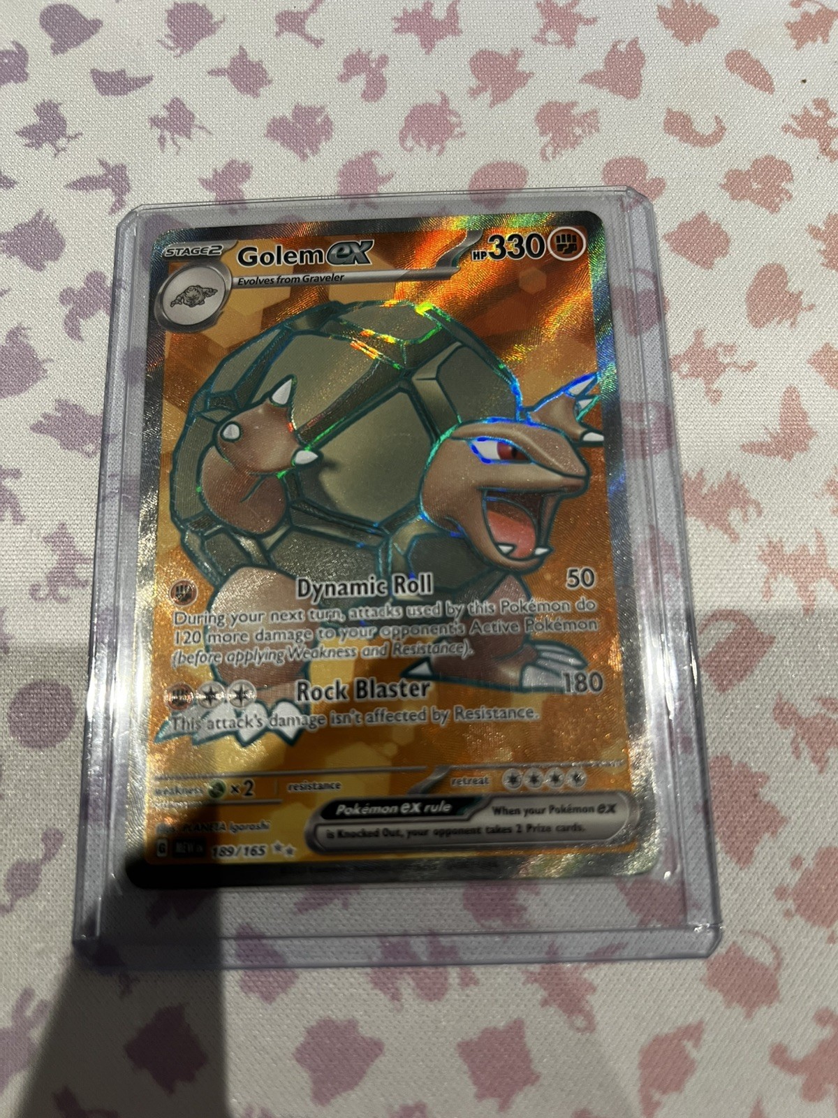 POKÉMON TCG GOLEM EX HOLO 189/165 ULTRA RARE 151 NEAR MINT