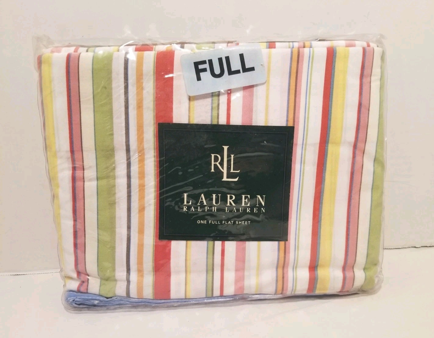 VINTAGE LAUREN RALPH LAUREN HARBOR VIEW STRIPED FULL FLAT SHEET~85\