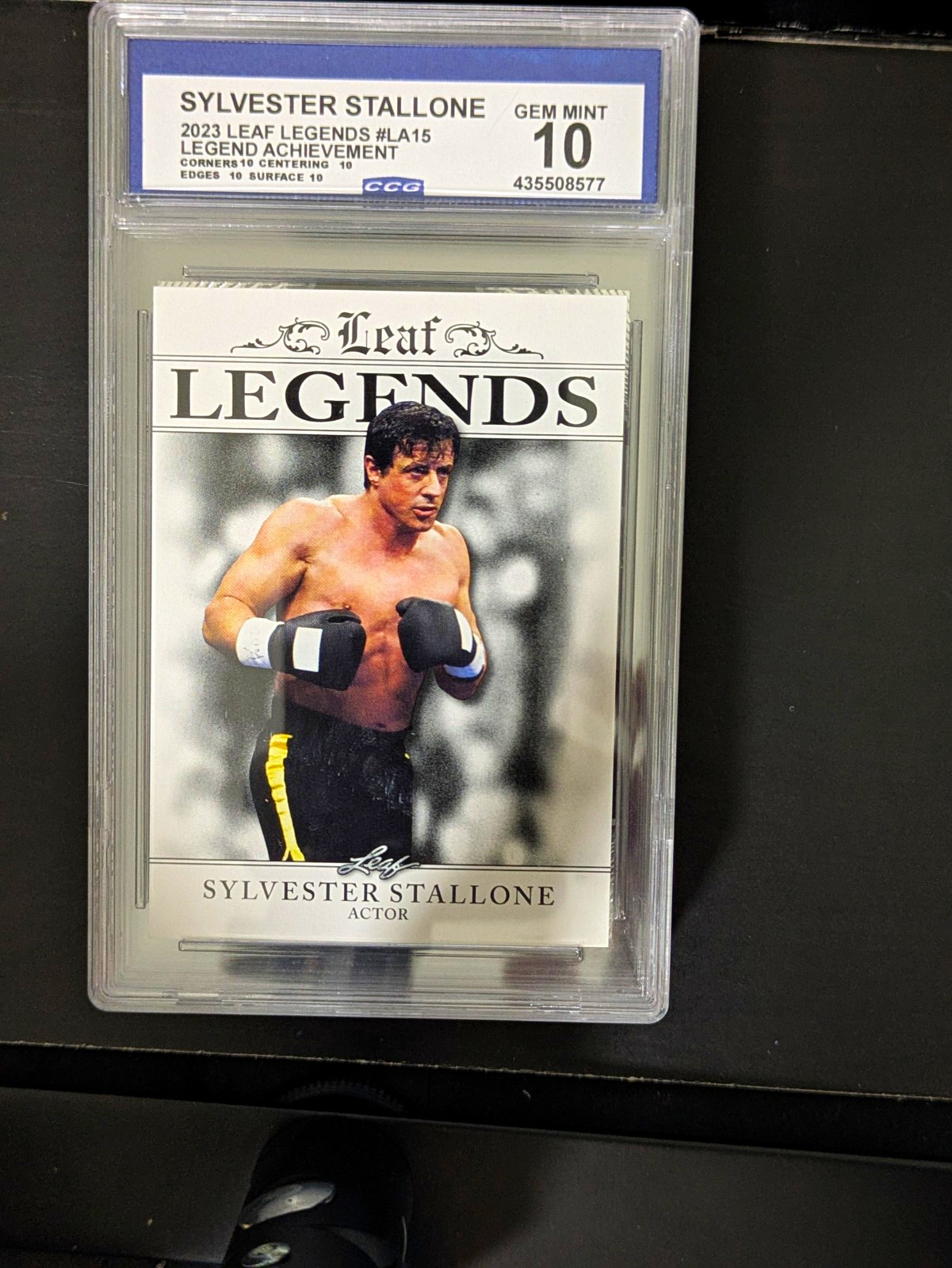 Leaf 2023 Leaf Legends Sylvester Stallone Rocky Balboa LA-15 Graded Card